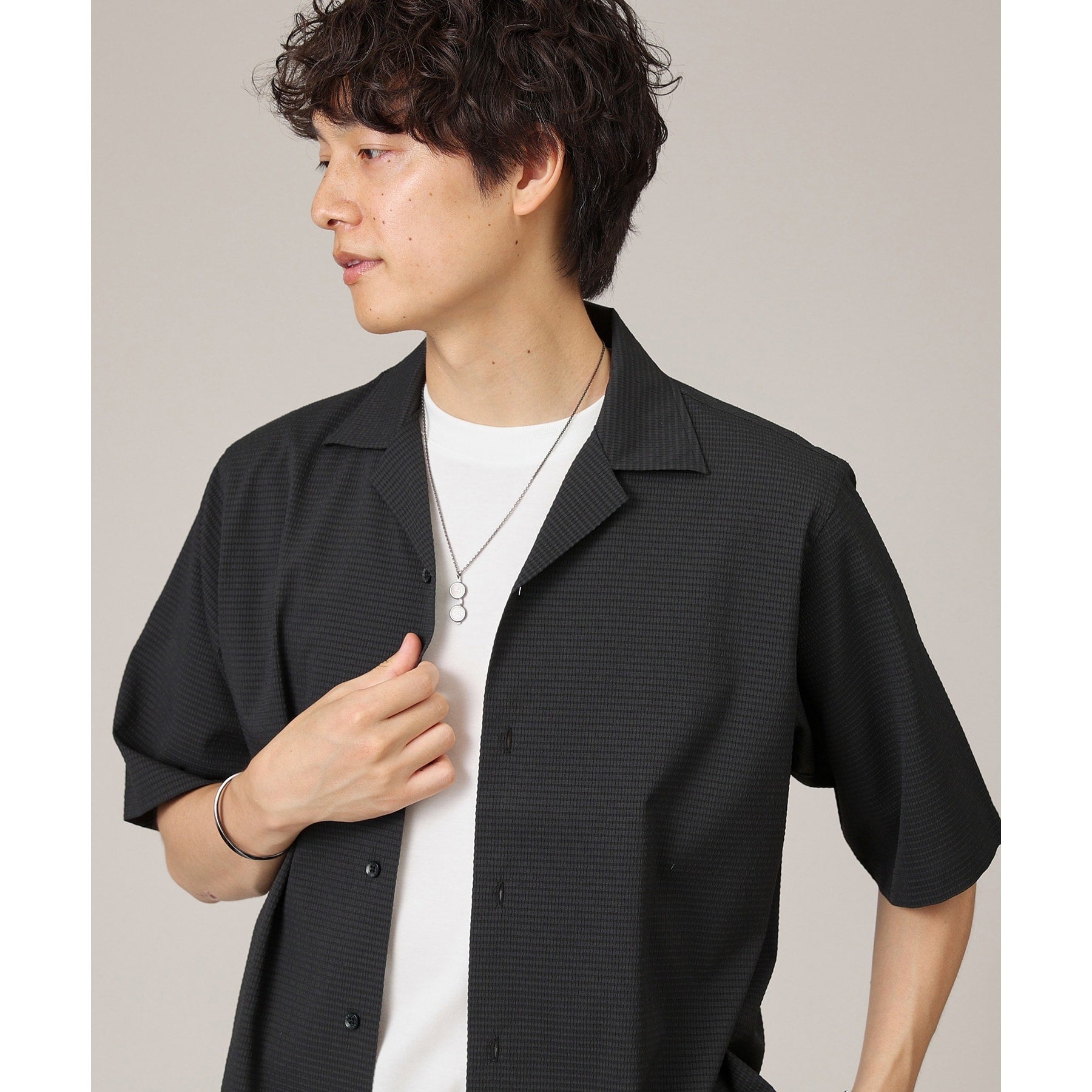 タケオキクチ TAKEO KIKUCHI 【Made in JAPAN】アーカイブ グラス ネックレス（ブラックシルバー(009)） ブラックシルバー(009)