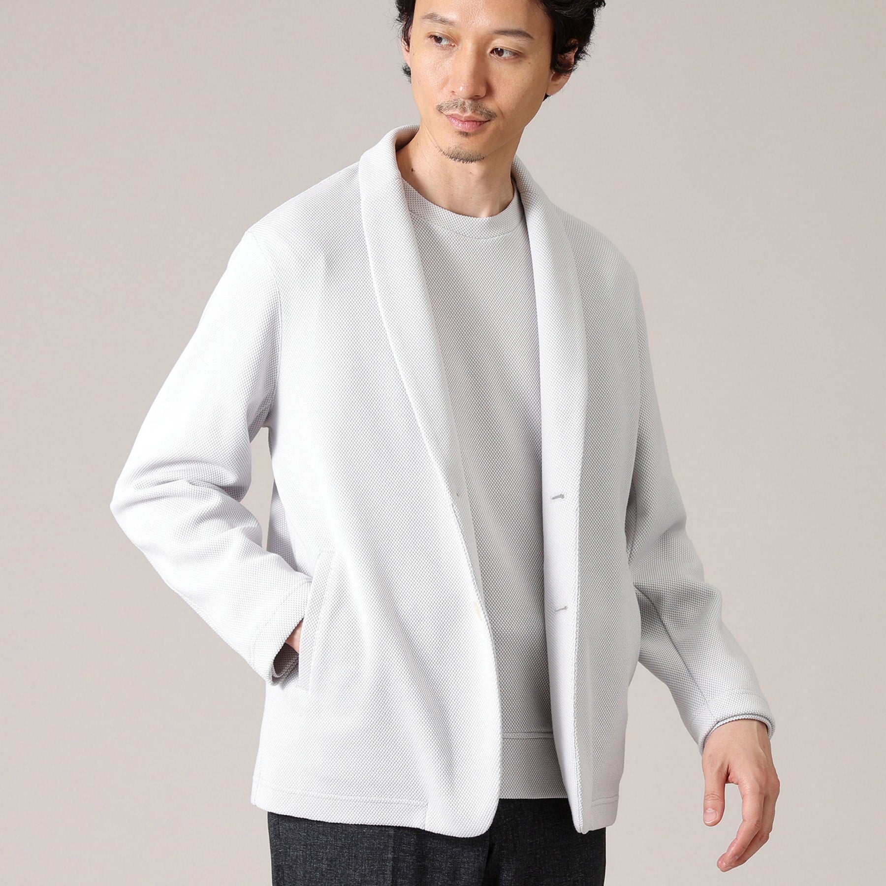 タケオキクチ TAKEO KIKUCHI 尾州 ショールカラー ジャケット