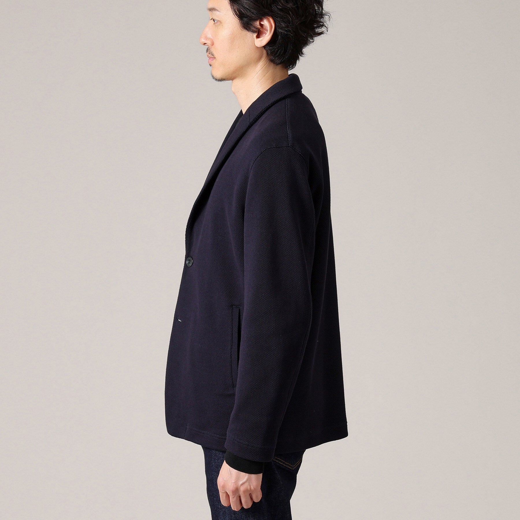 タケオキクチ TAKEO KIKUCHI 尾州 ショールカラー ジャケット