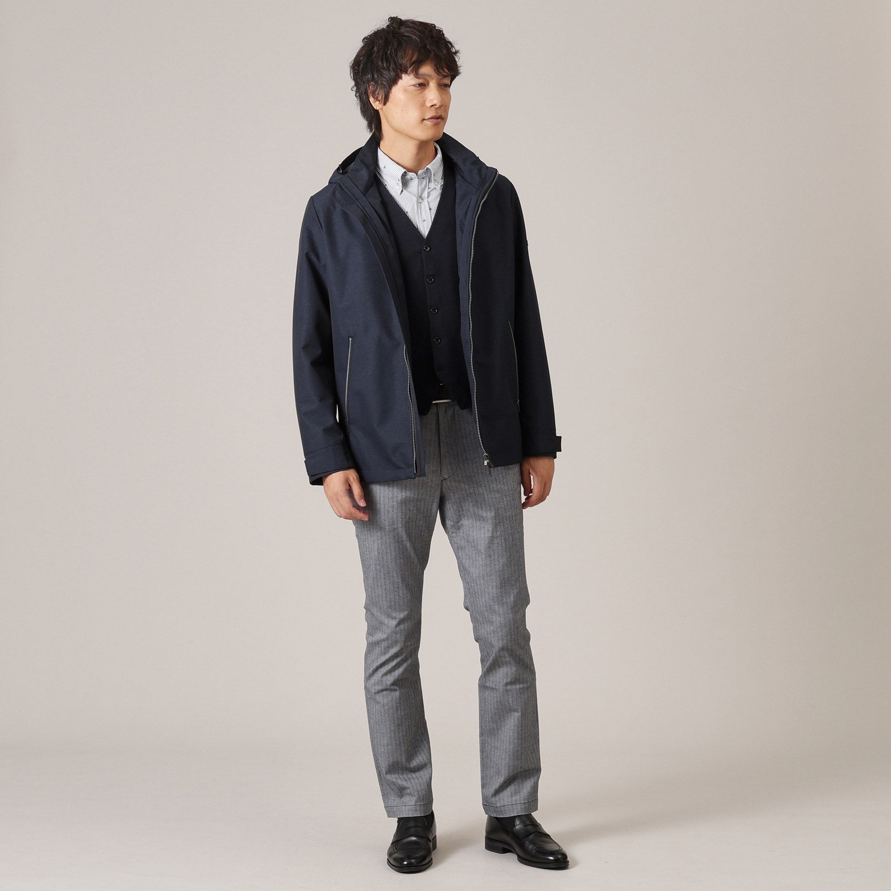 タケオキクチ TAKEO KIKUCHI ライトシェル フード ブルゾン （グレー(012)） グレー(012)