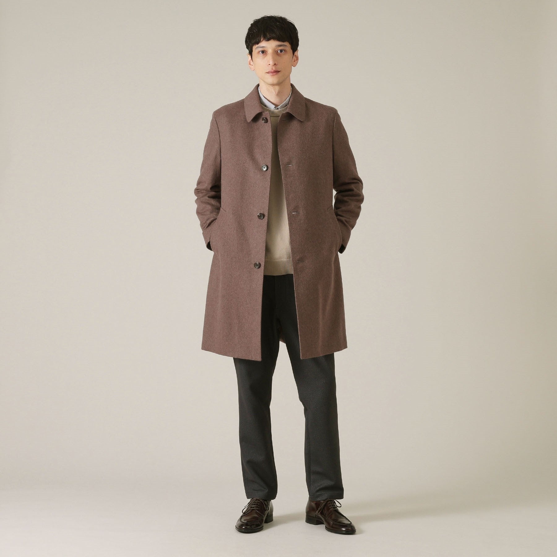 タケオキクチ TAKEO KIKUCHI 【限定展開】ビーバー仕上げ ステンカラーコート