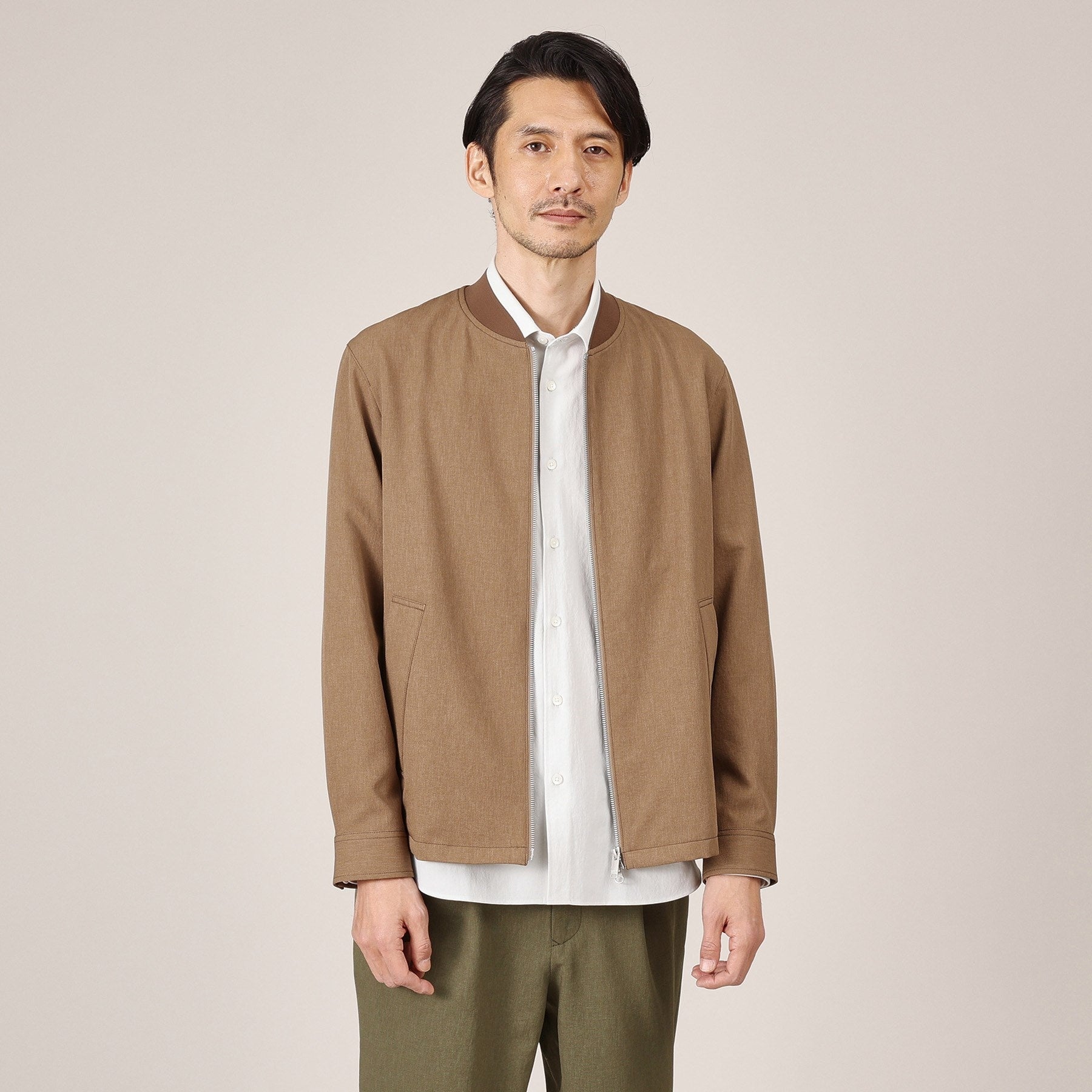 TAKEO KIKUCHI TAKEO KIKUCHI 麻質感卡爾紋羅紋外套