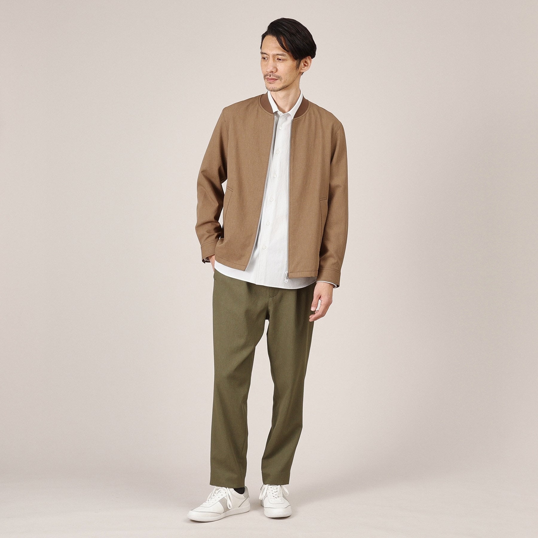 TAKEO KIKUCHI TAKEO KIKUCHI 麻質感卡爾紋羅紋外套