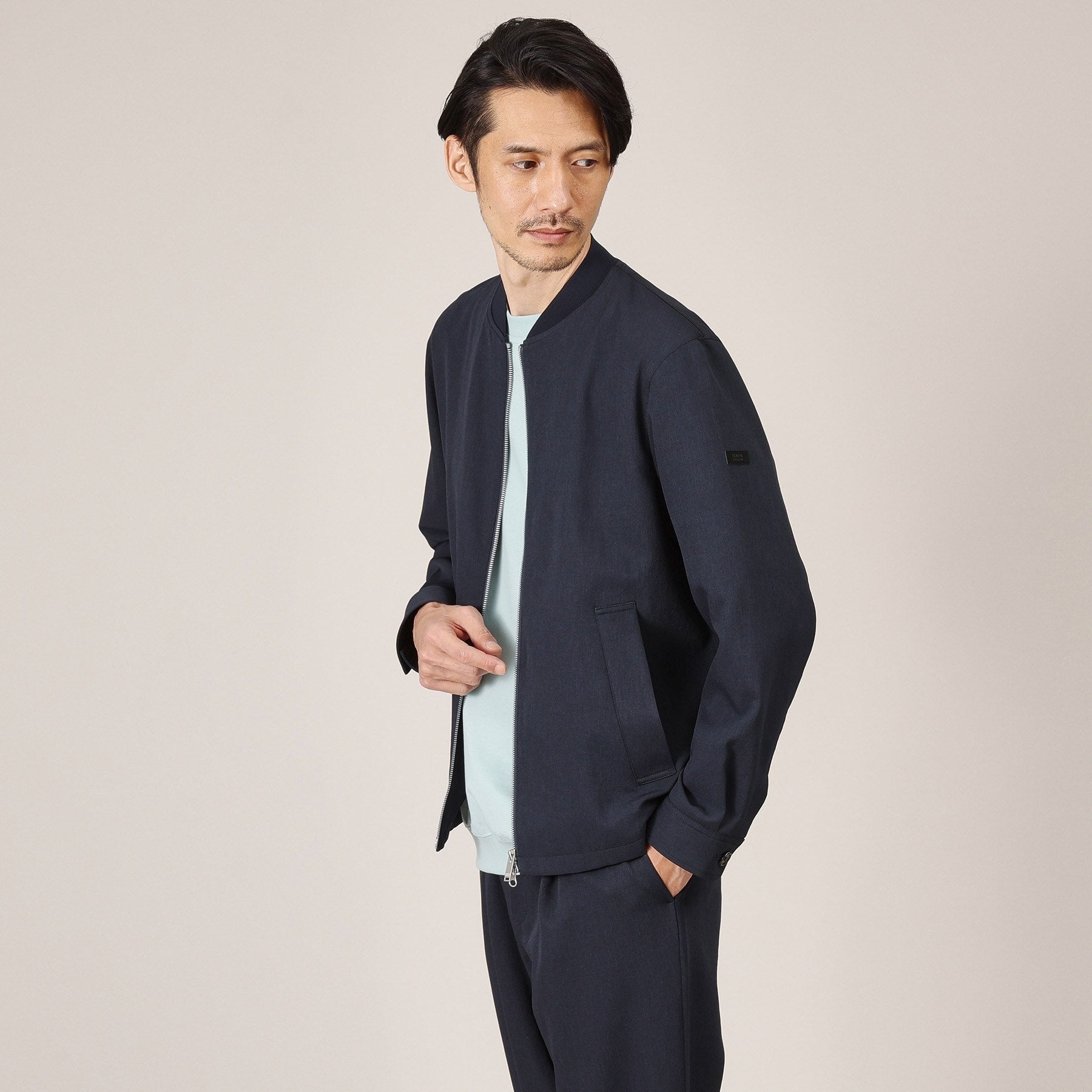 TAKEO KIKUCHI TAKEO KIKUCHI 麻質感卡爾紋羅紋外套