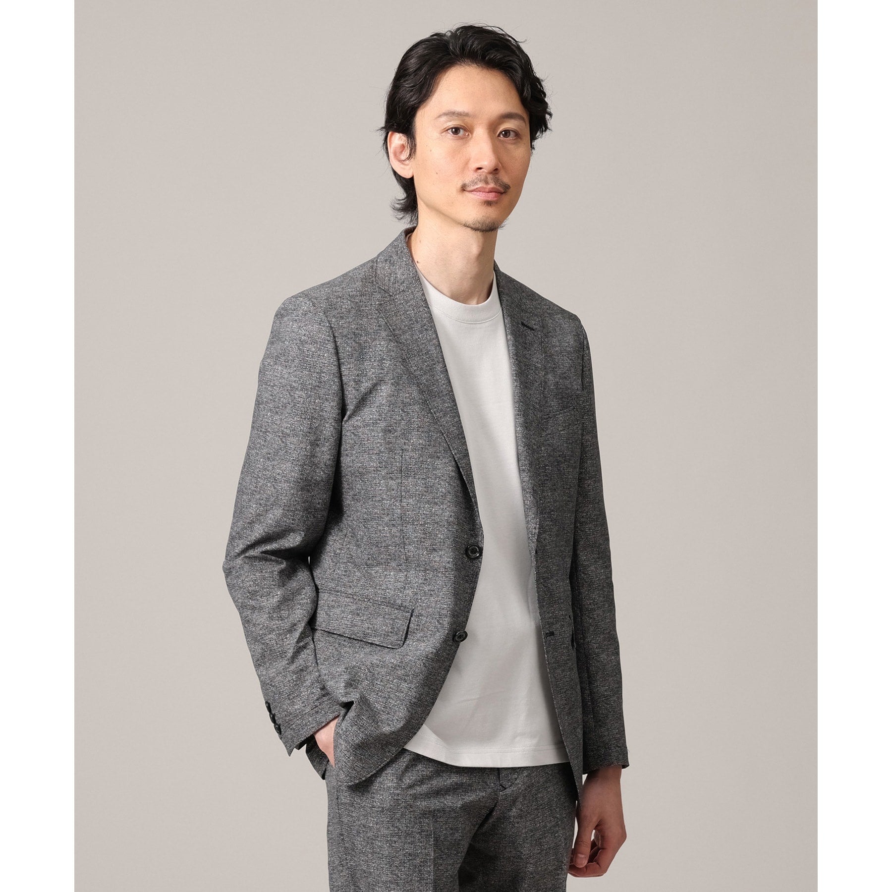 タケオキクチ TAKEO KIKUCHI 【抗菌防臭】COOL DOTS（R）ドビープリント ジャケット （ネイビー(094)） ネイビー(094)
