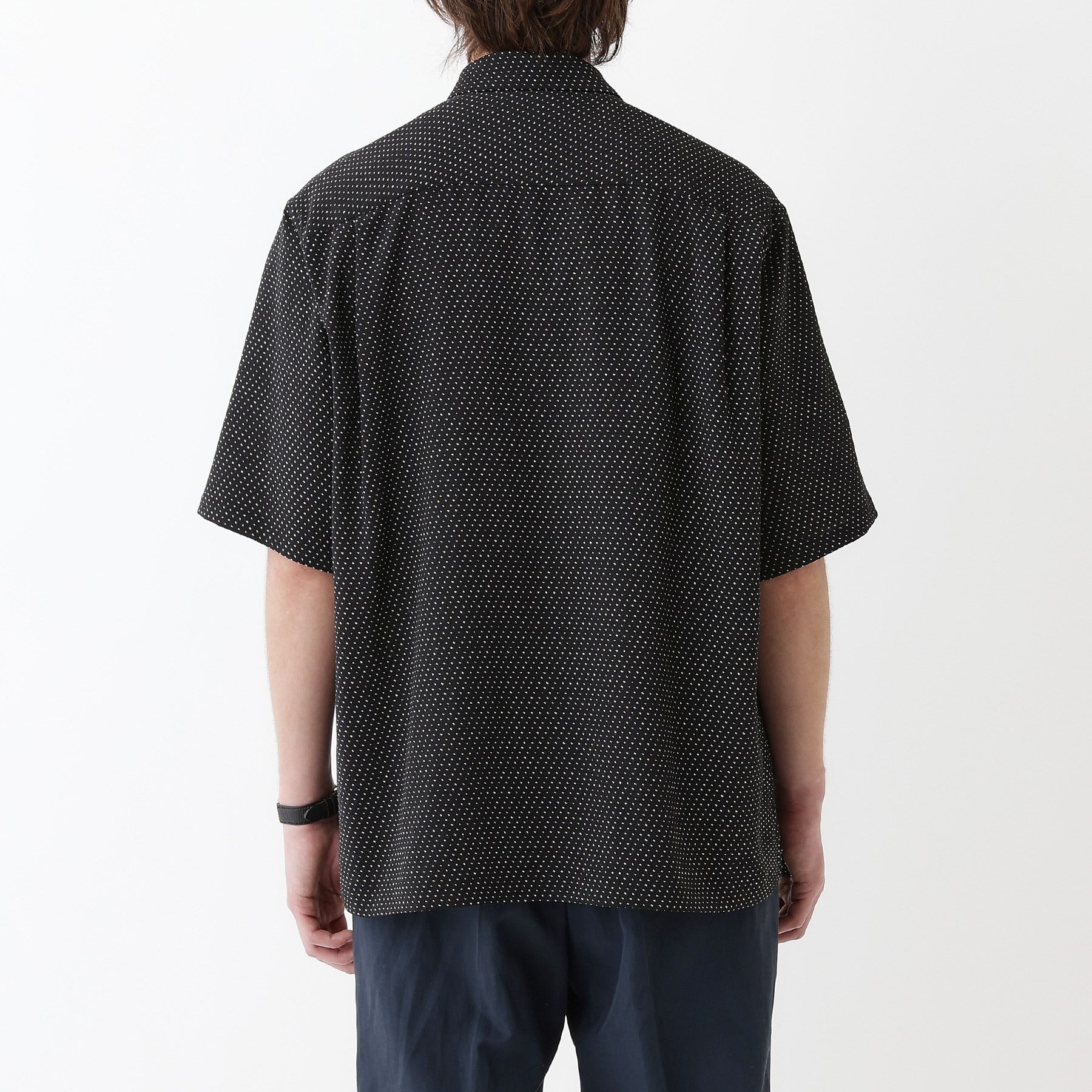 タケオキクチ TAKEO KIKUCHI 【THE FLAGSHIP】丹後ちりめん 半袖シャツ （ブラック(119)） ブラック(119)