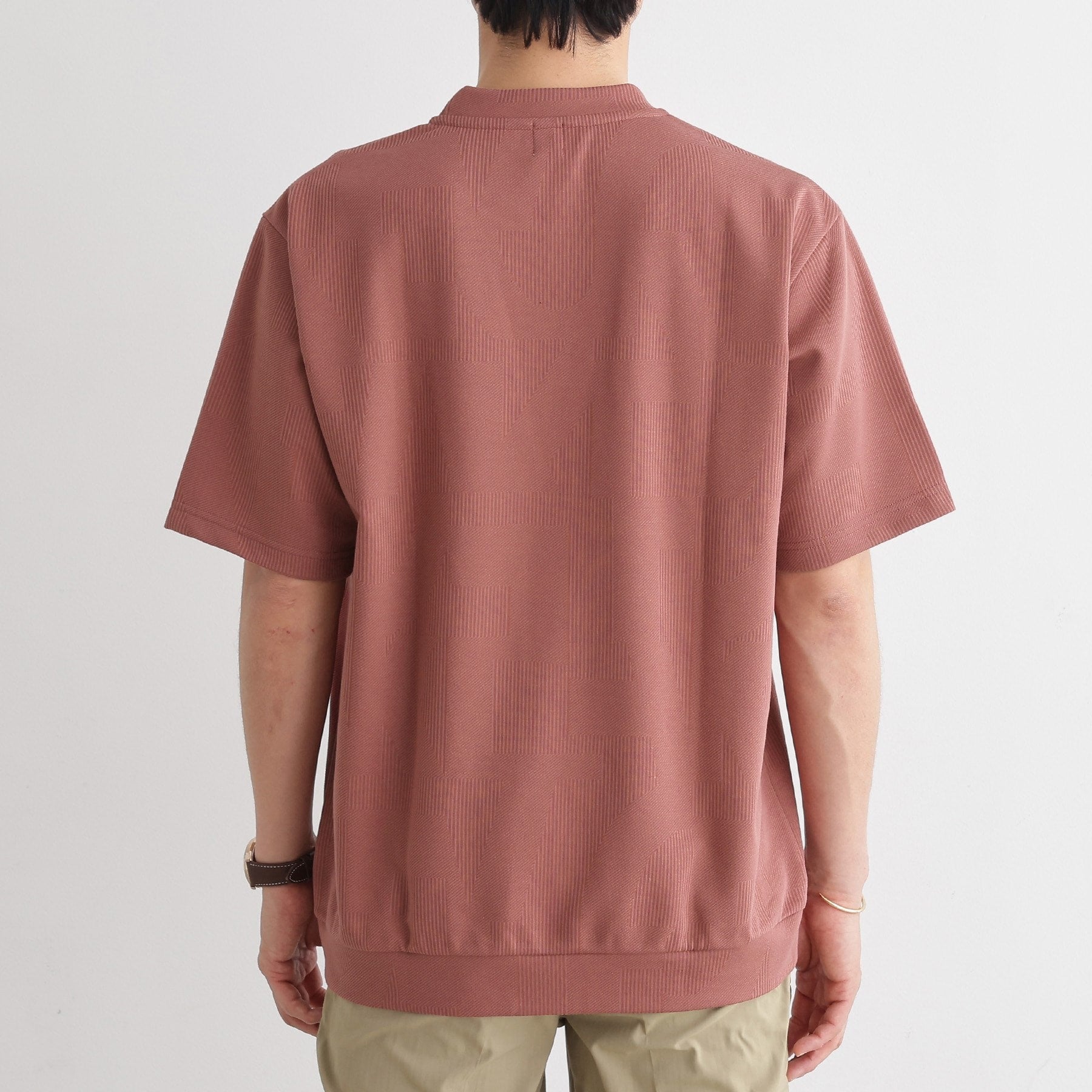 タケオキクチ TAKEO KIKUCHI 【Sサイズ～】【尾州ファブリック】 スライドパズル柄 ポンチ プルオーバー （ネイビー(094)） ネイビー(094)