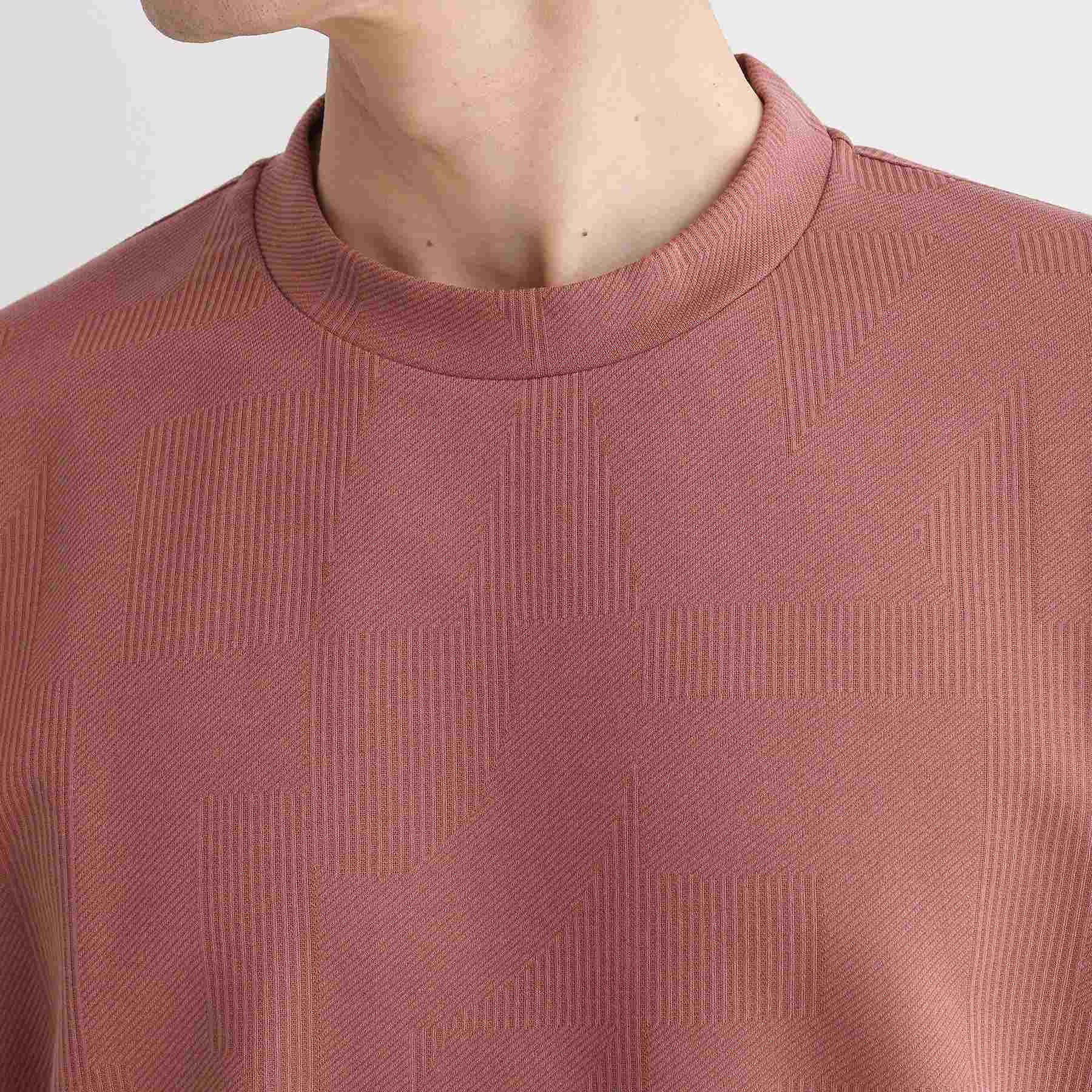 タケオキクチ TAKEO KIKUCHI 【Sサイズ～】【尾州ファブリック】 スライドパズル柄 ポンチ プルオーバー （ネイビー(094)） ネイビー(094)