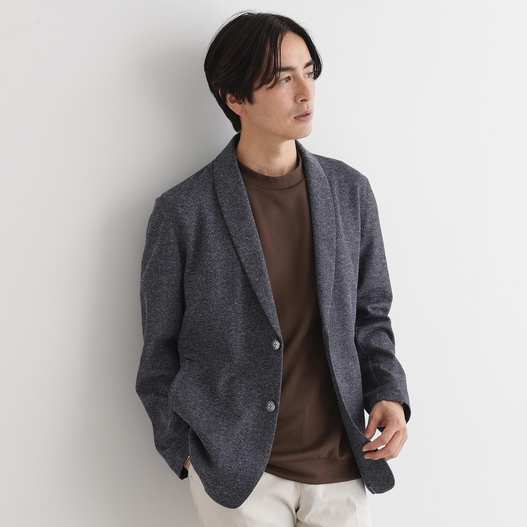 タケオキクチ TAKEO KIKUCHI 【Sサイズ～】【尾州ファブリック】 スライドパズル柄 ポンチ プルオーバー （ネイビー(094)） ネイビー(094)