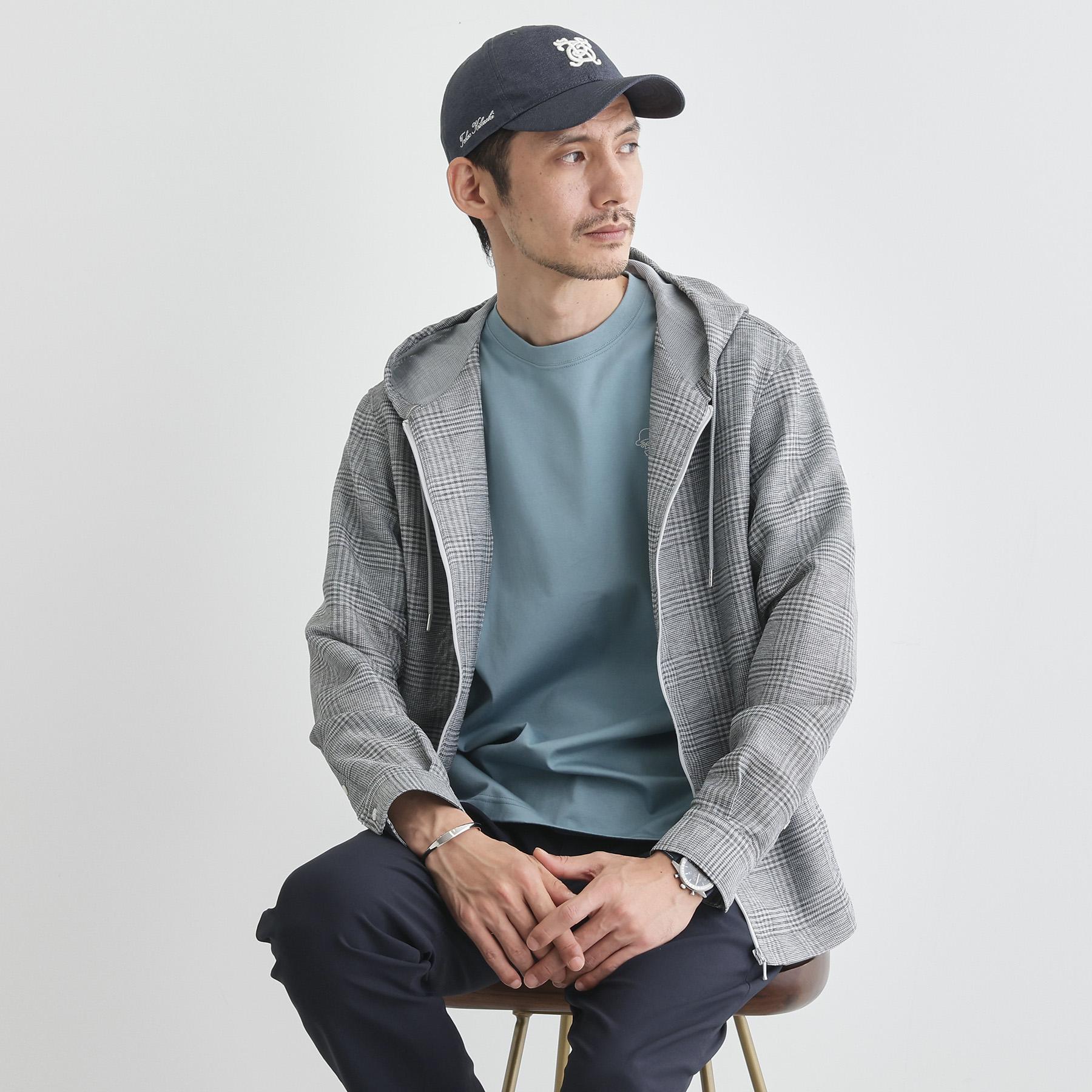 タケオキクチ TAKEO KIKUCHI 【Sサイズ～】カラミ織り フード羽織りシャツ （チャコールグレー(214)） チャコールグレー(214)
