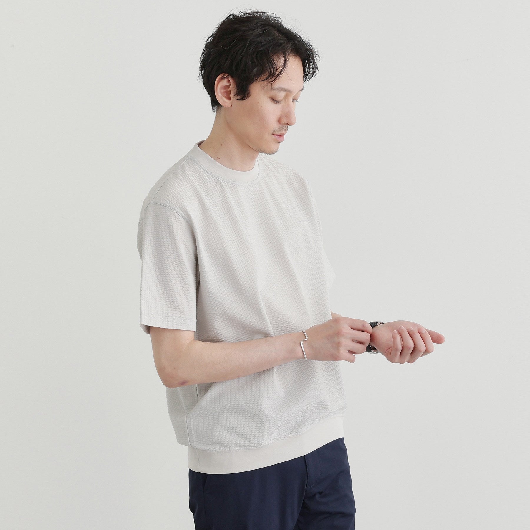 タケオキクチ TAKEO KIKUCHI 【抗菌防臭】サッカージャージプルオーバー （グレー(012)） グレー(012)