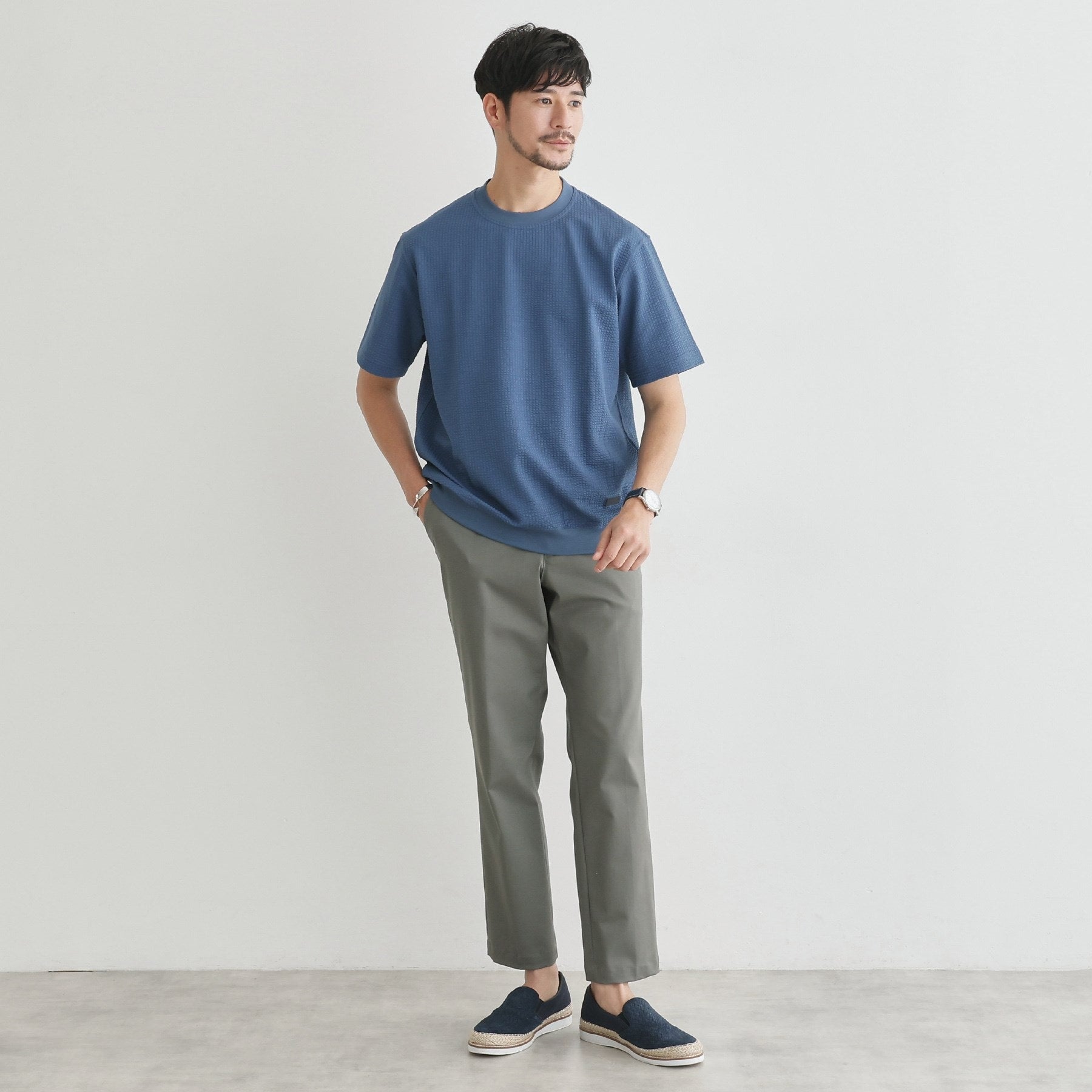 タケオキクチ TAKEO KIKUCHI 【抗菌防臭】サッカージャージプルオーバー （グレー(012)） グレー(012)