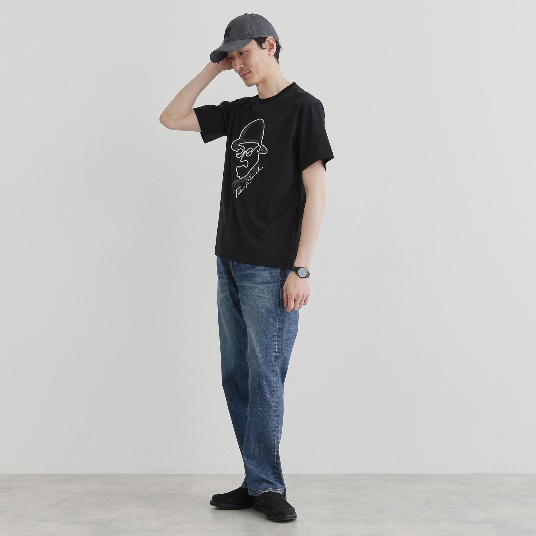 タケオキクチ TAKEO KIKUCHI 【Sサイズ～】フェイスロープ刺繍 天竺Tシャツ （ブラック(019)） ブラック(019)