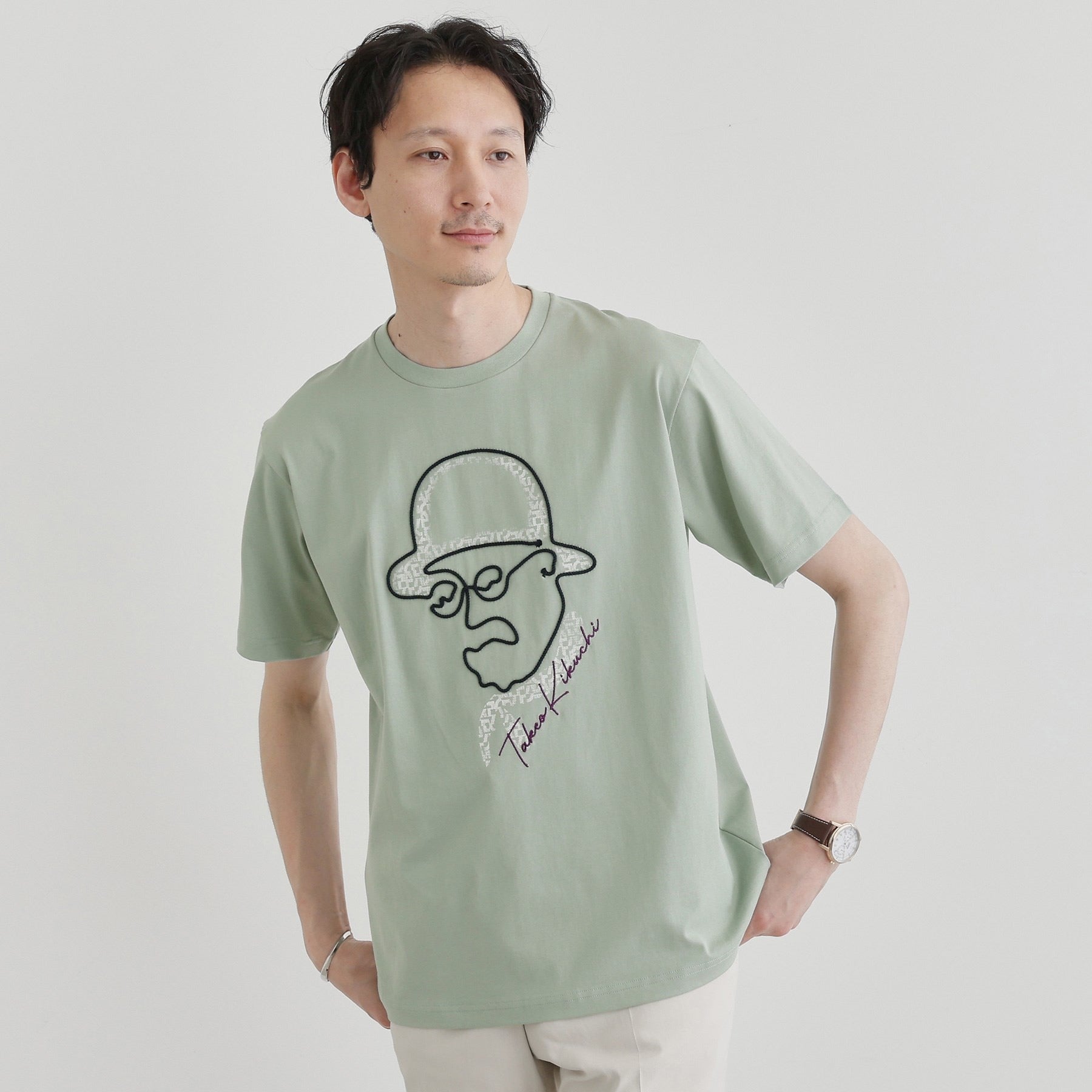 タケオキクチ TAKEO KIKUCHI 【Sサイズ～】フェイスロープ刺繍 天竺Tシャツ （ブラック(019)） ブラック(019)