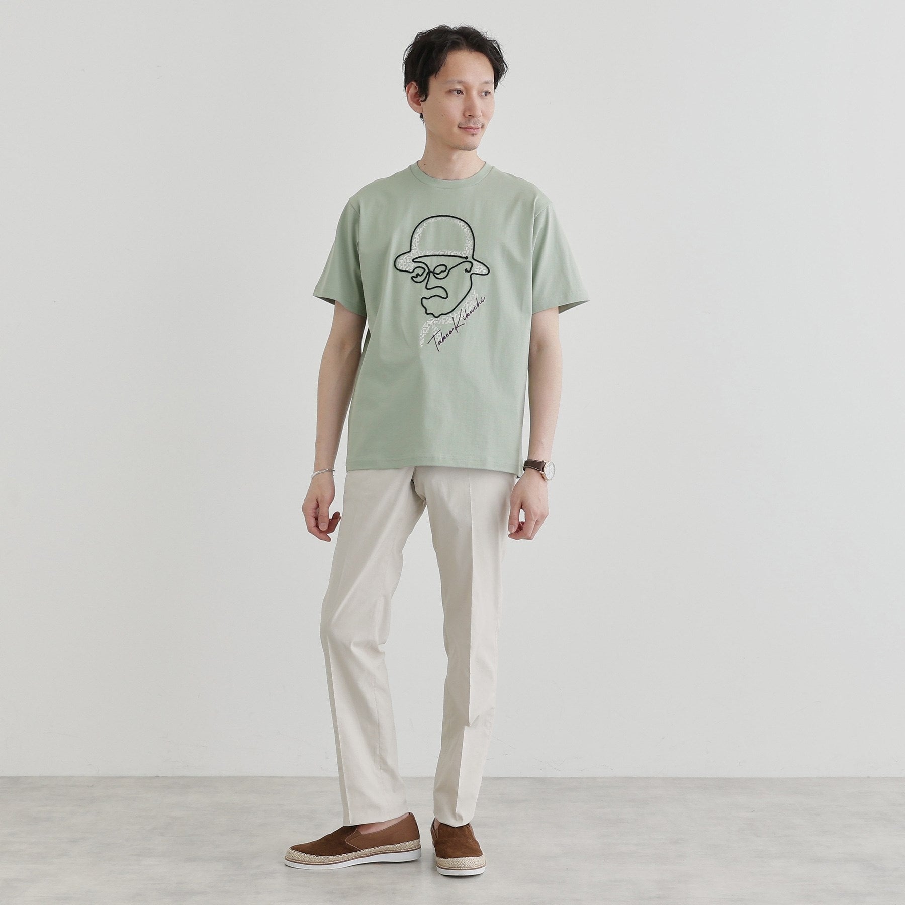 タケオキクチ TAKEO KIKUCHI 【Sサイズ～】フェイスロープ刺繍 天竺Tシャツ （ブラック(019)） ブラック(019)