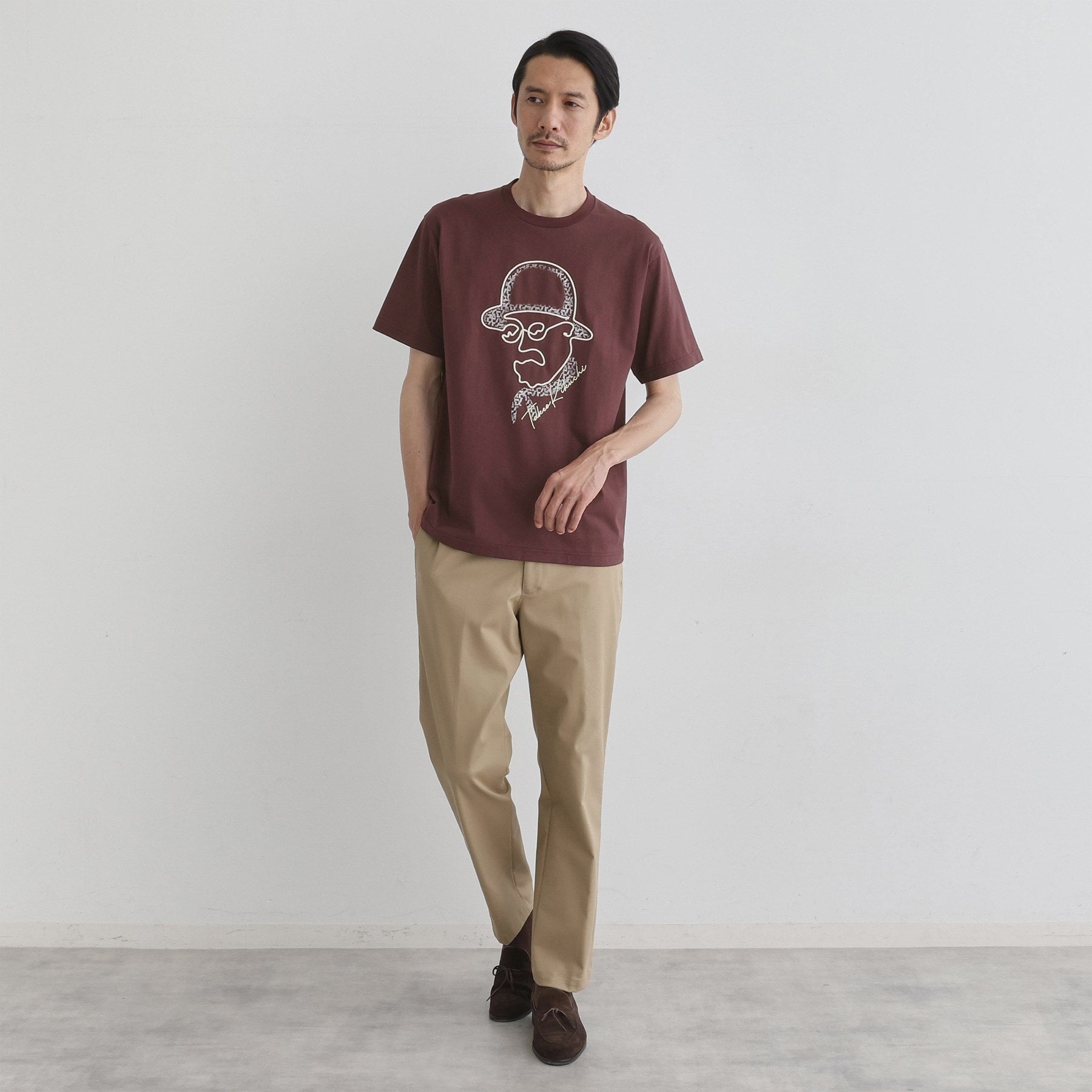 タケオキクチ TAKEO KIKUCHI 【Sサイズ～】フェイスロープ刺繍 天竺Tシャツ （ブラック(019)） ブラック(019)