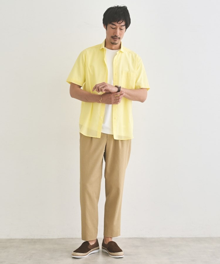 タケオキクチ TAKEO KIKUCHI 接触冷感付き ローン 半袖シャツ （ブラウン(044)） ブラウン(044)
