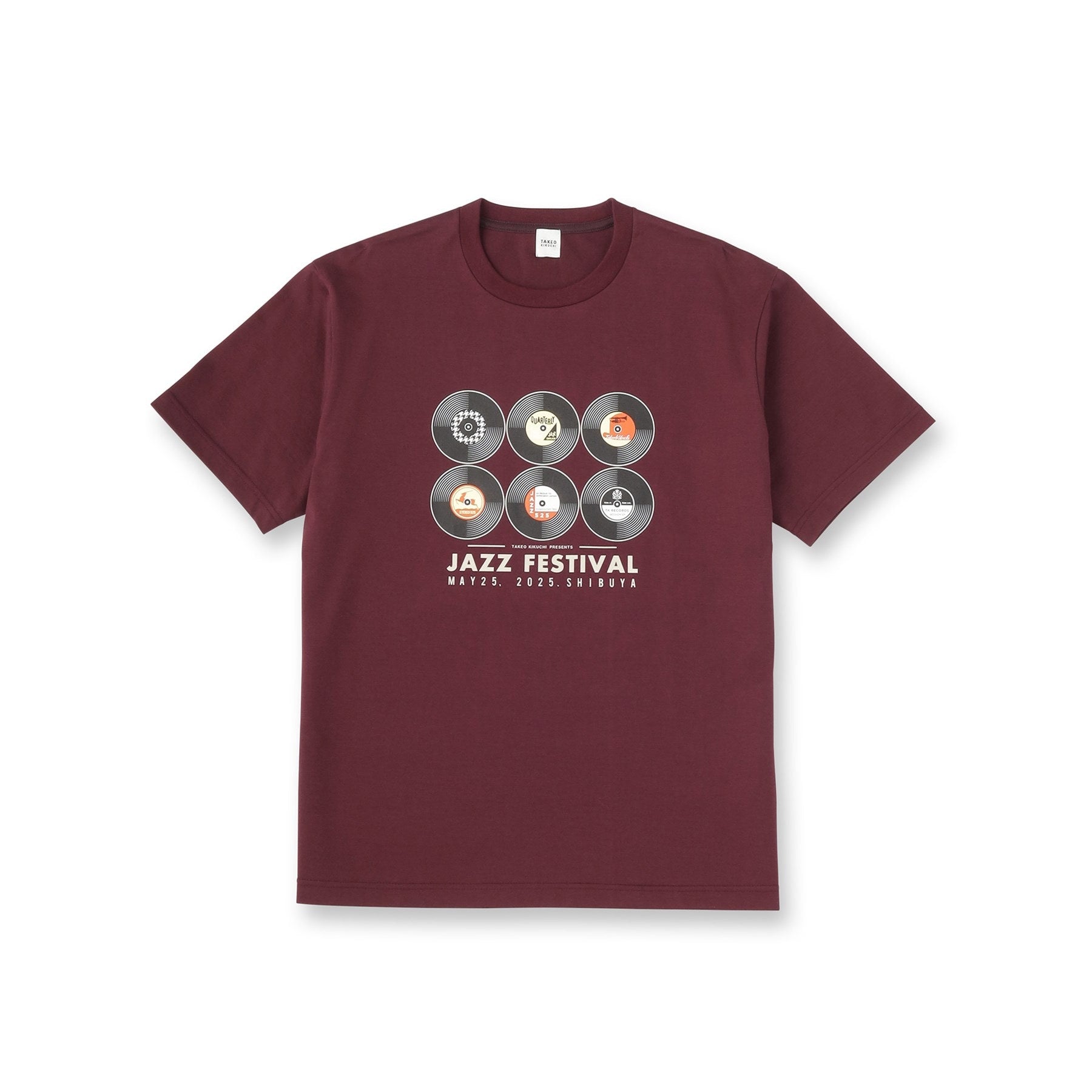 タケオキクチ TAKEO KIKUCHI レコードプリント 天竺 Tシャツ （ホワイト(001)） ホワイト(001)