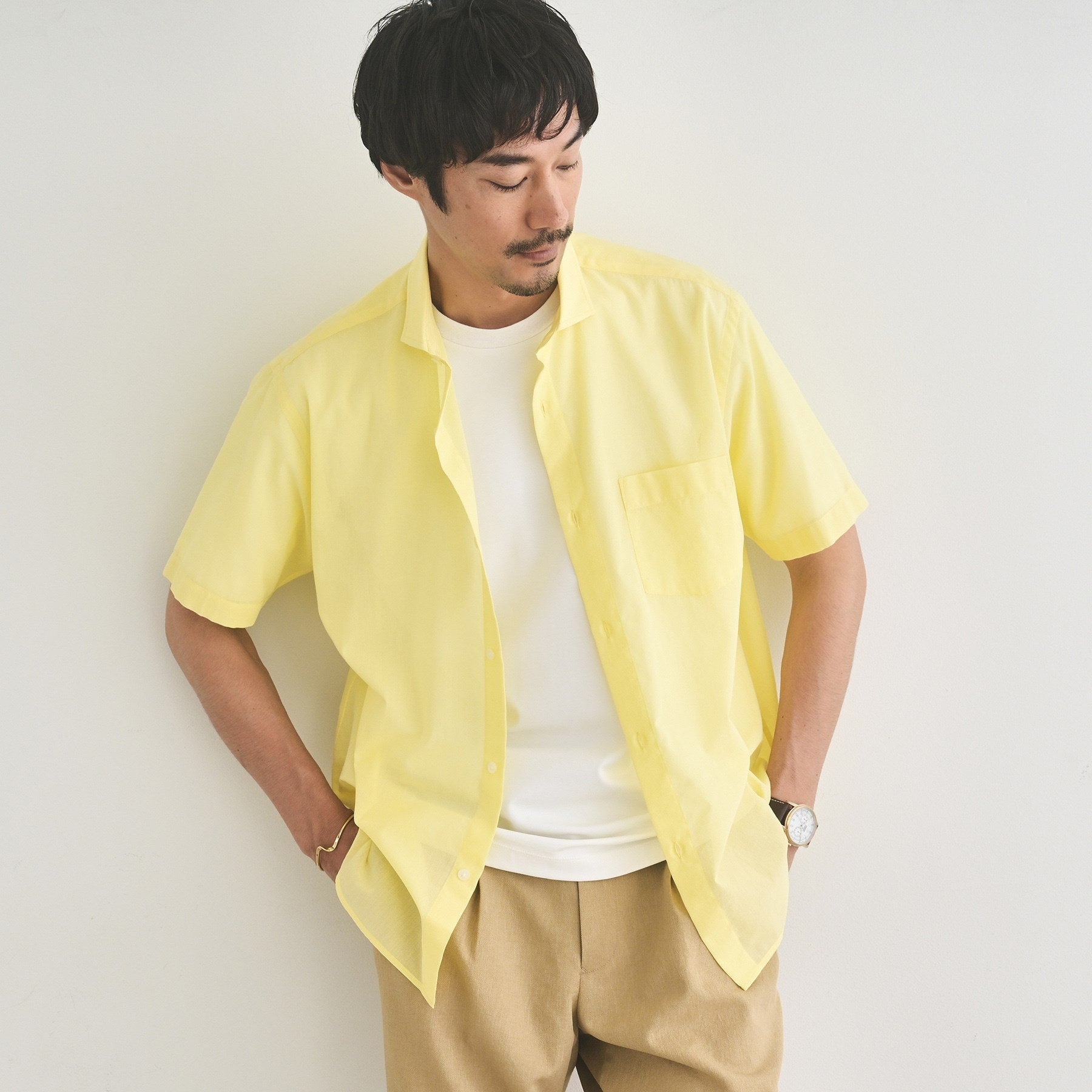 タケオキクチ TAKEO KIKUCHI 接触冷感付き ローン 半袖シャツ （ブルーグリーン(097)） ブルーグリーン(097)