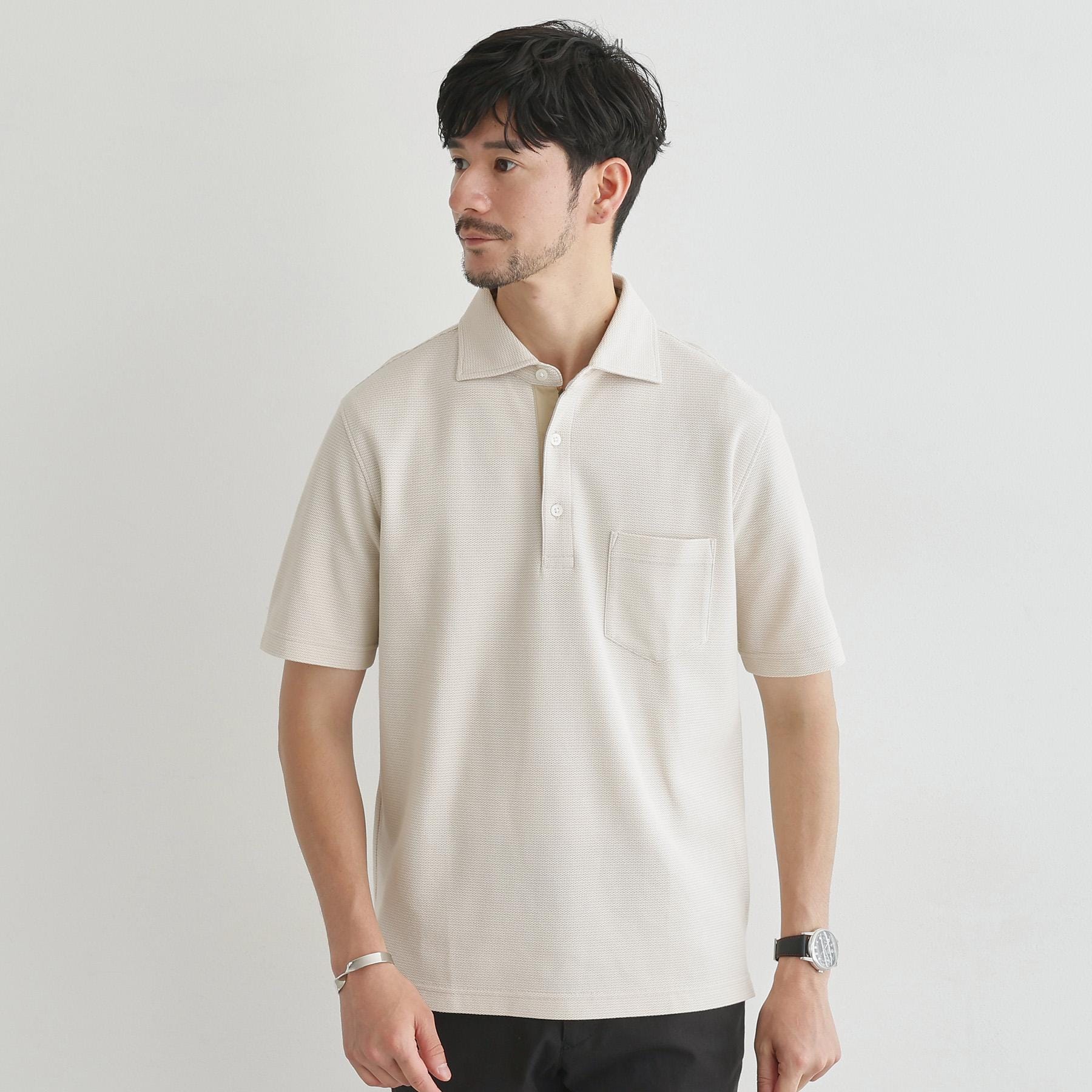 タケオキクチ TAKEO KIKUCHI 【抗菌防臭／5サイズ展開】ハニカムメランジ ポロシャツ （ライトベージュ(051)） ライトベージュ(051)
