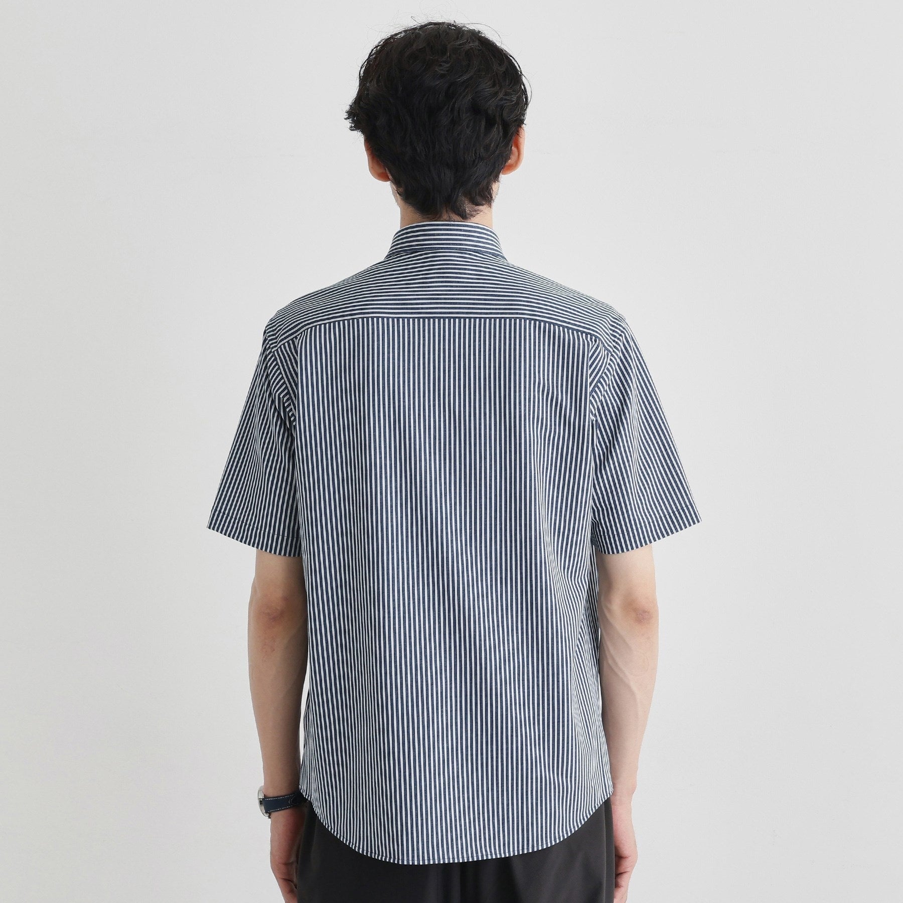 タケオキクチ TAKEO KIKUCHI 【接触冷感】ストライプジャージ ボタンダウンシャツ （ネイビー(394)） ネイビー(394)