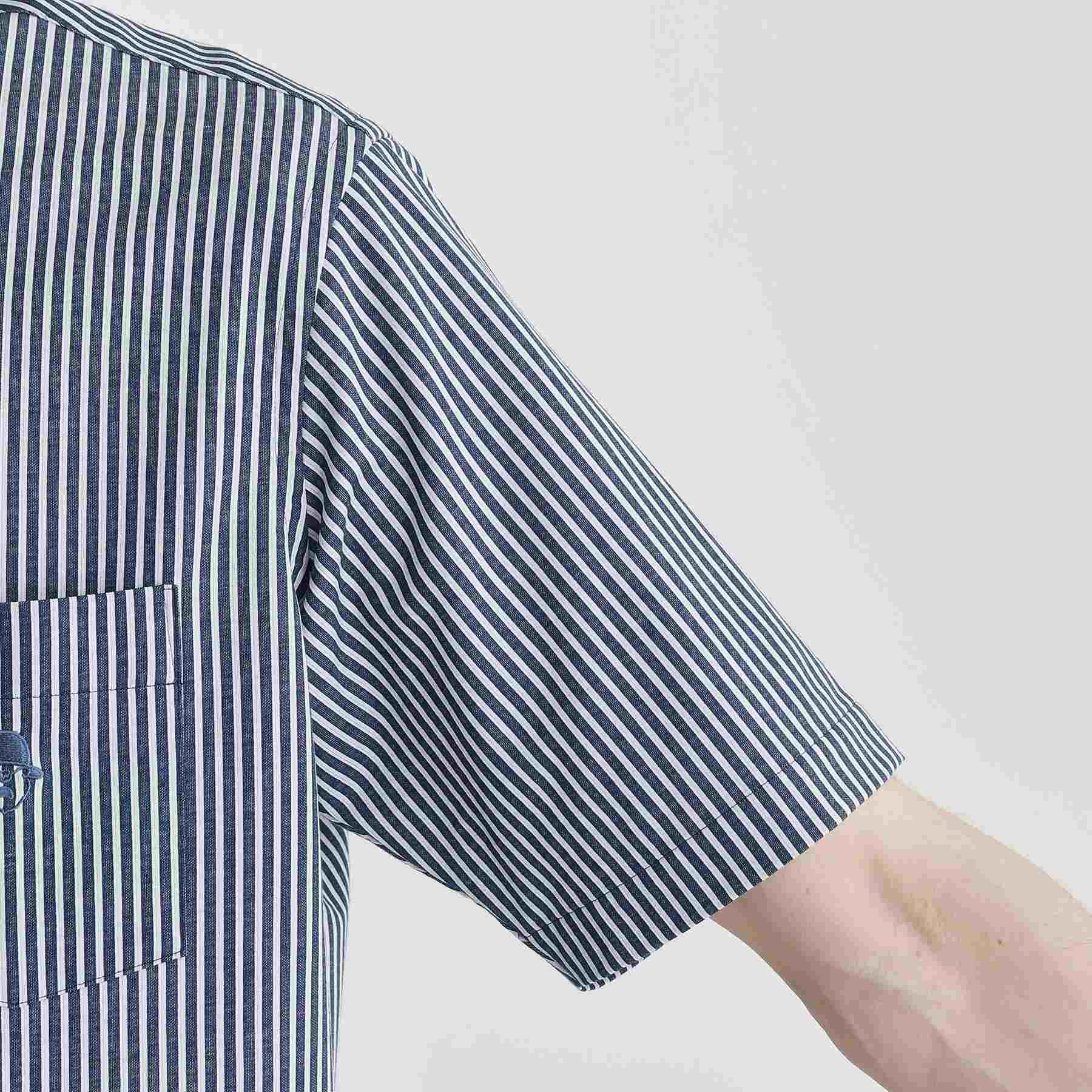 タケオキクチ TAKEO KIKUCHI 【接触冷感】ストライプジャージ ボタンダウンシャツ （ネイビー(394)） ネイビー(394)