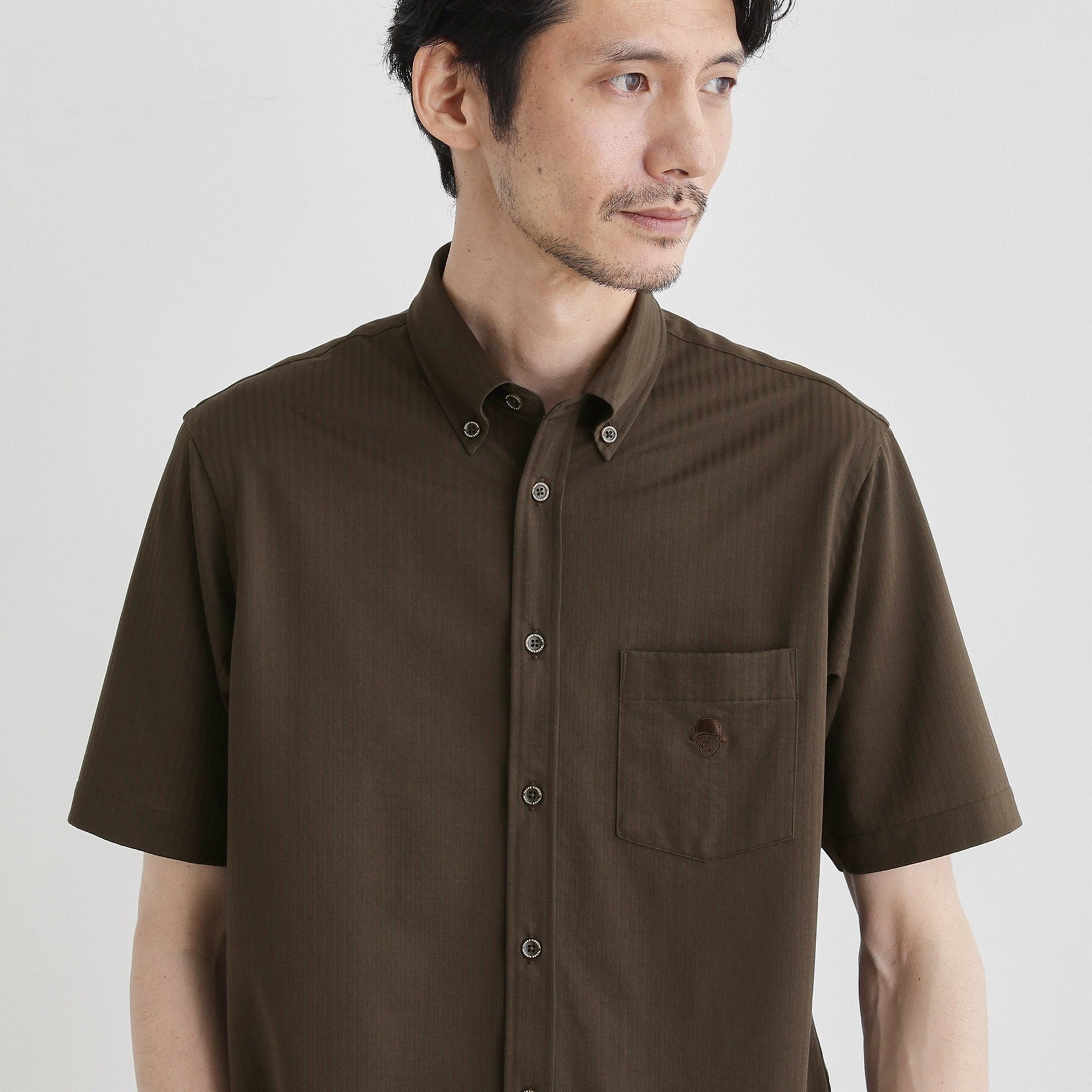 タケオキクチ TAKEO KIKUCHI 【接触冷感】ストライプジャージ ボタンダウンシャツ （ネイビー(394)） ネイビー(394)