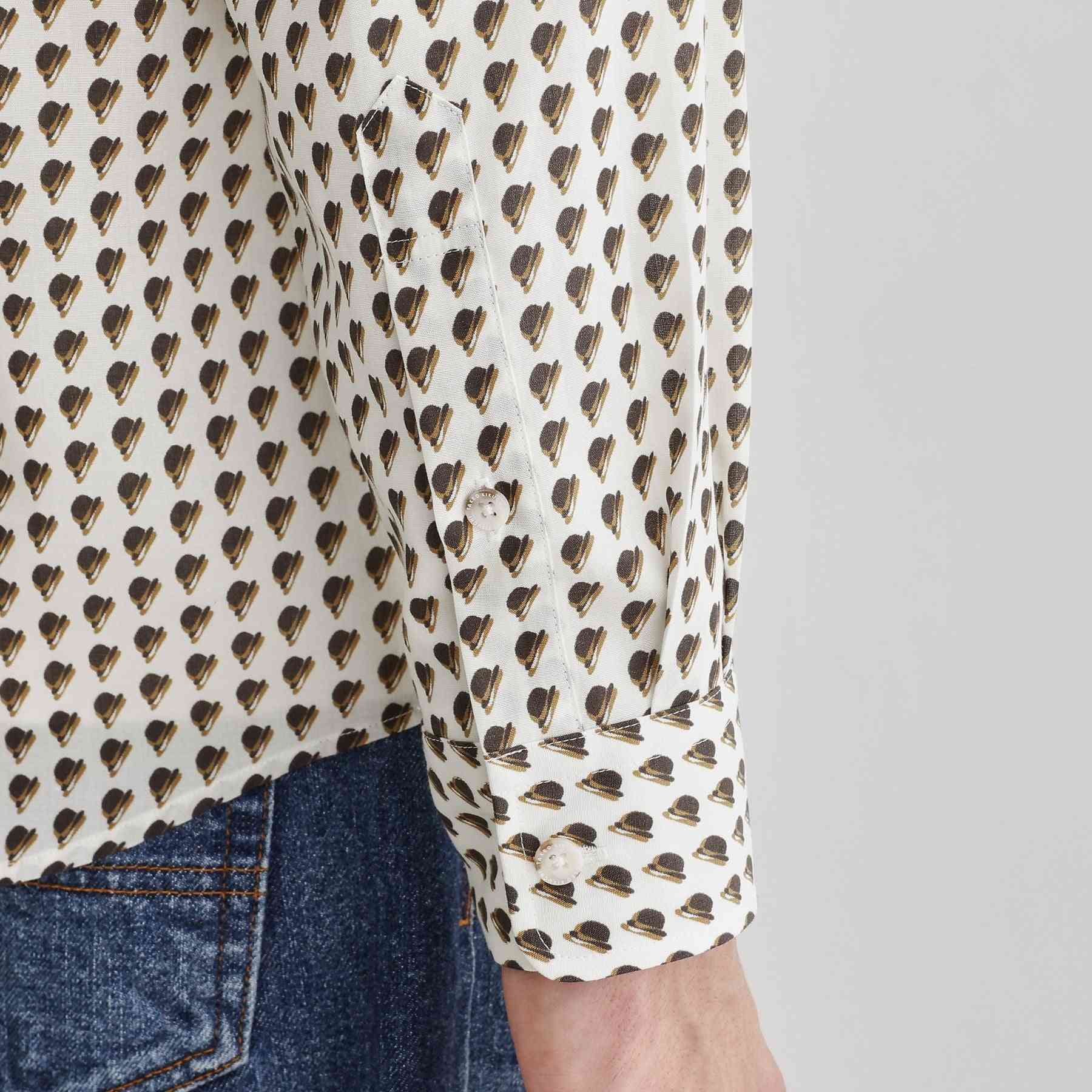 タケオキクチ TAKEO KIKUCHI ボーラーハット柄 長袖シャツ （ブラウン(144)） ブラウン(144)