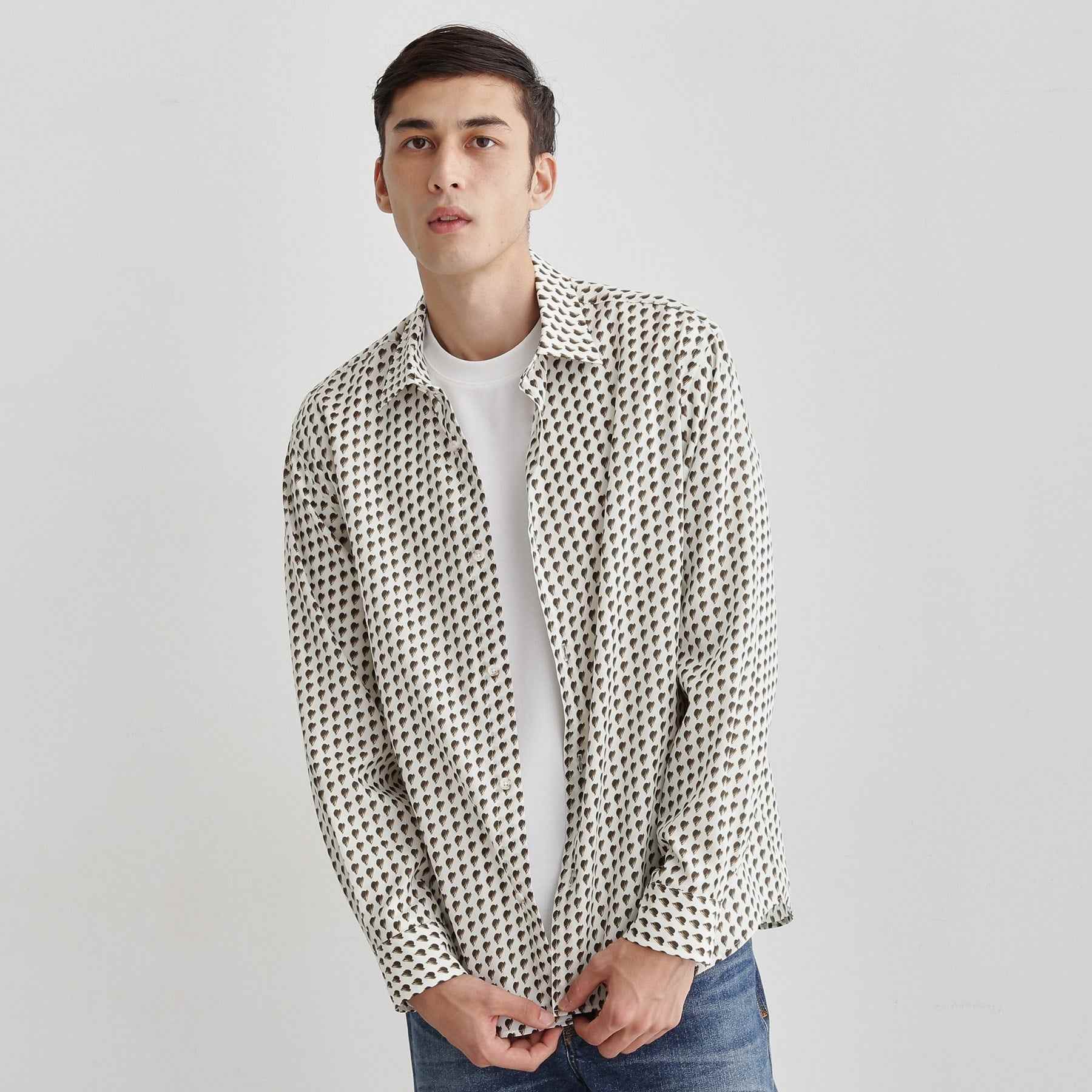 タケオキクチ TAKEO KIKUCHI ボーラーハット柄 長袖シャツ （ブラウン(144)） ブラウン(144)