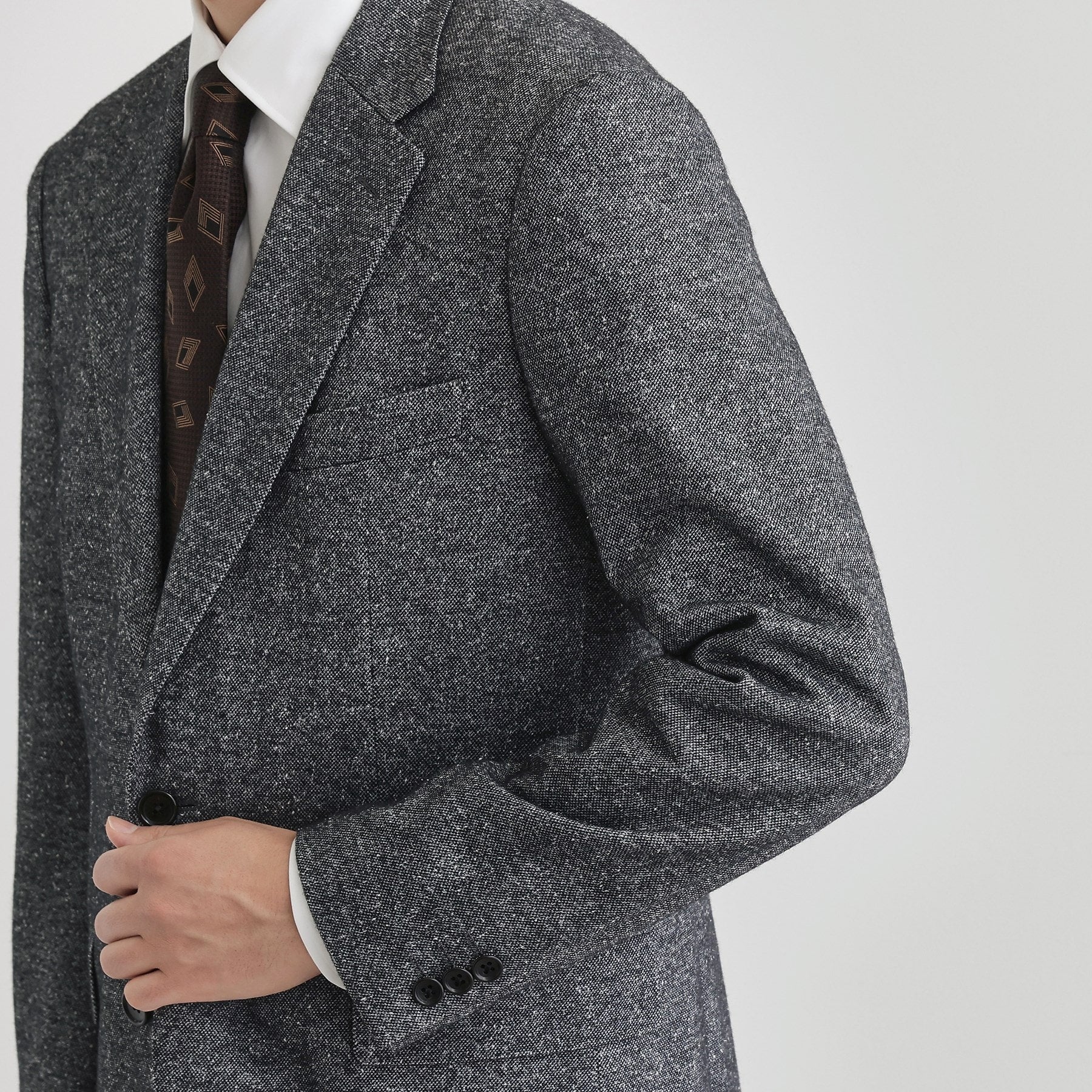 タケオキクチ TAKEO KIKUCHI 尾州織 シルクネップジャージ ジャケット （チャコールグレー(014)） チャコールグレー(014)