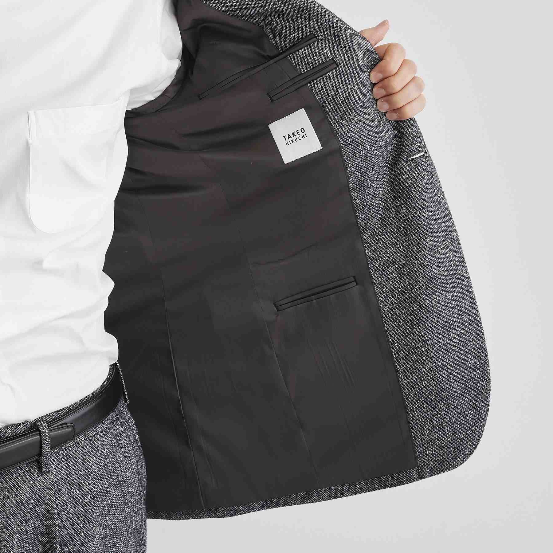 タケオキクチ TAKEO KIKUCHI 尾州織 シルクネップジャージ ジャケット （チャコールグレー(014)） チャコールグレー(014)