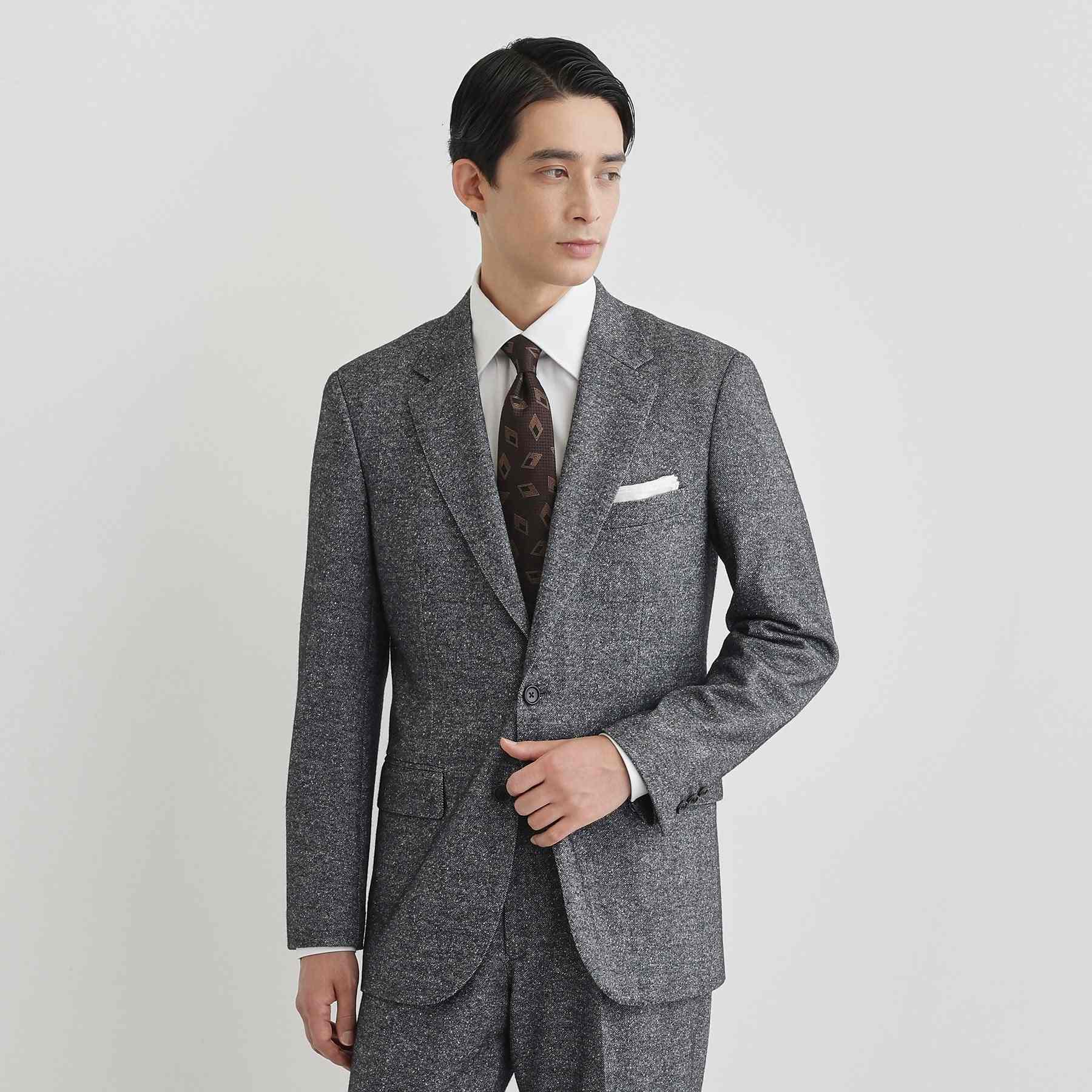 タケオキクチ TAKEO KIKUCHI 尾州織 シルクネップジャージ ジャケット （チャコールグレー(014)） チャコールグレー(014)