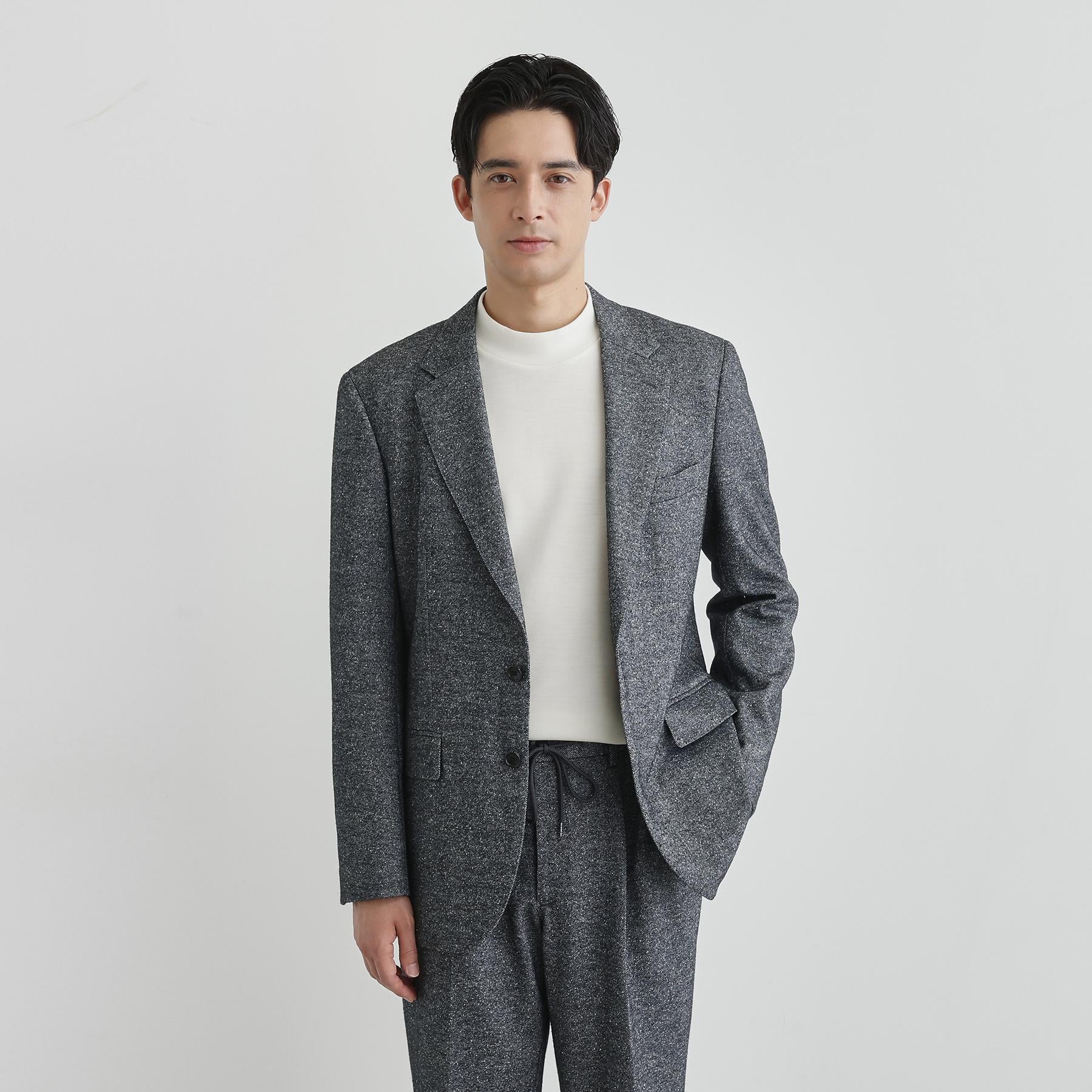 タケオキクチ TAKEO KIKUCHI 尾州織 シルクネップジャージ ジャケット （チャコールグレー(014)） チャコールグレー(014)