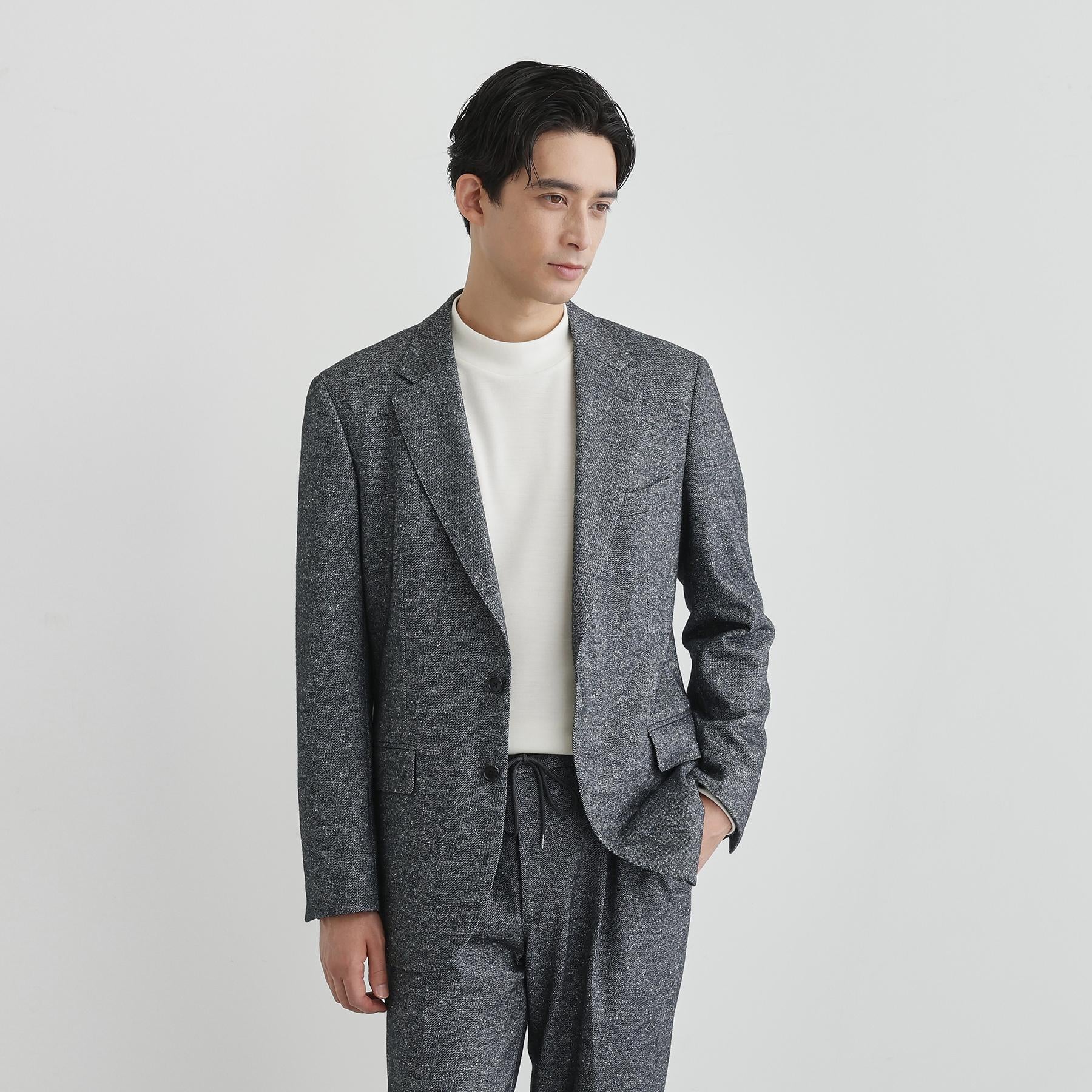 タケオキクチ TAKEO KIKUCHI 尾州織 シルクネップジャージ ジャケット （チャコールグレー(014)） チャコールグレー(014)