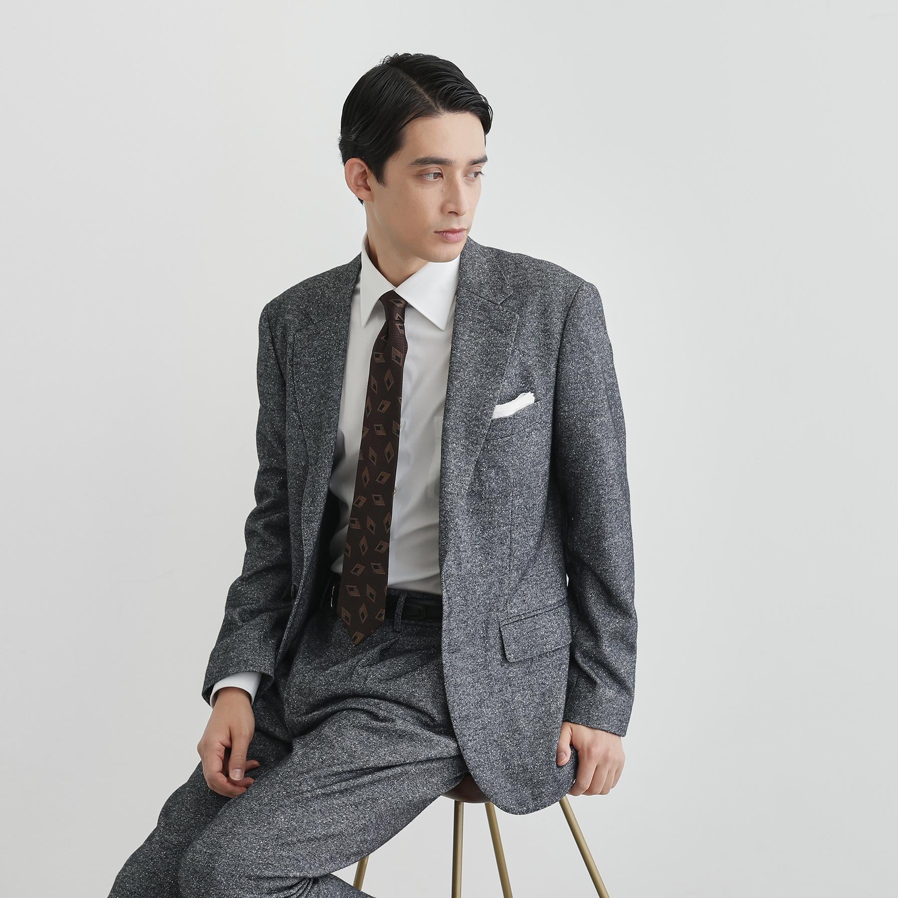 タケオキクチ TAKEO KIKUCHI 尾州織 シルクネップジャージ ジャケット （チャコールグレー(014)） チャコールグレー(014)