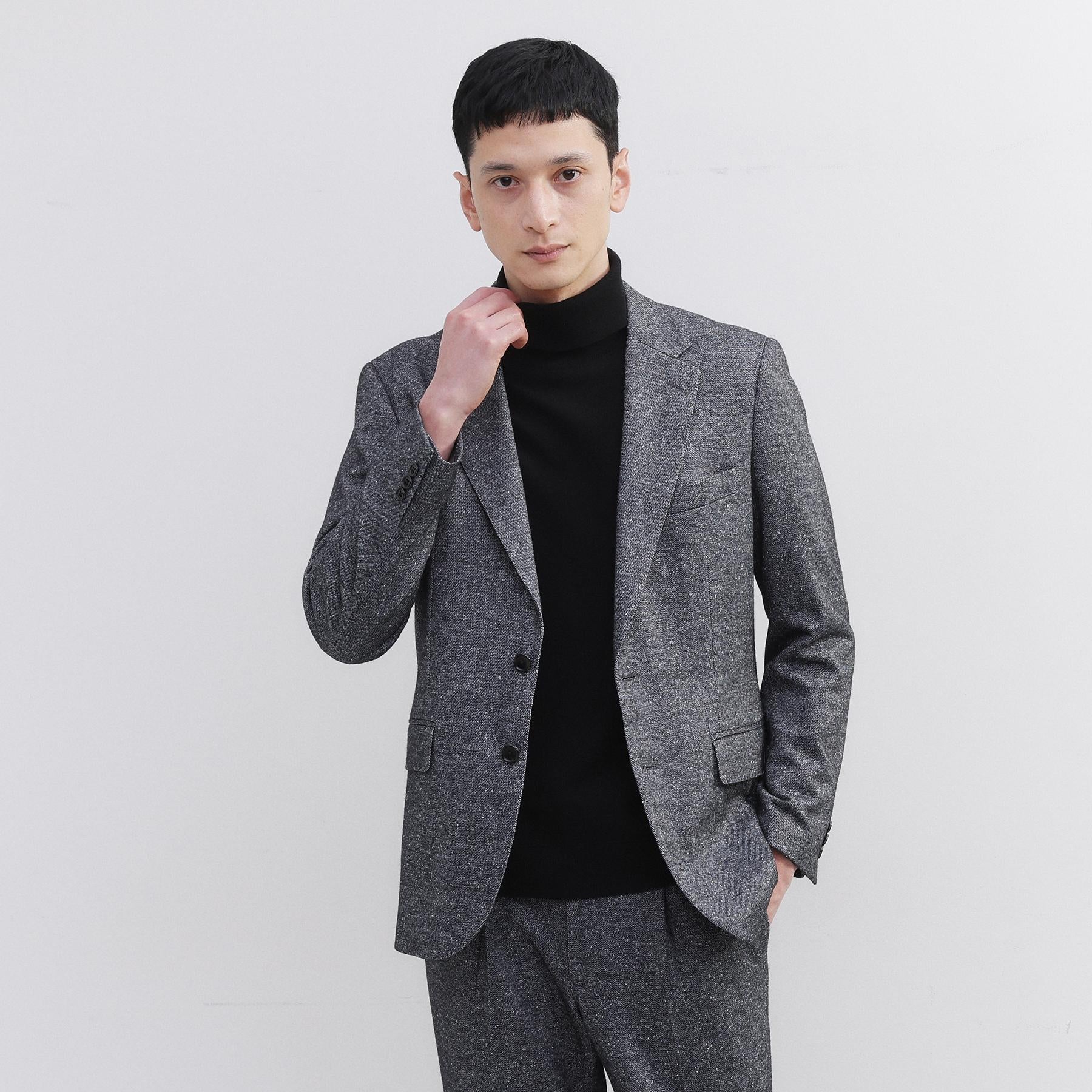 タケオキクチ TAKEO KIKUCHI 尾州織 シルクネップジャージ ジャケット （チャコールグレー(014)） チャコールグレー(014)