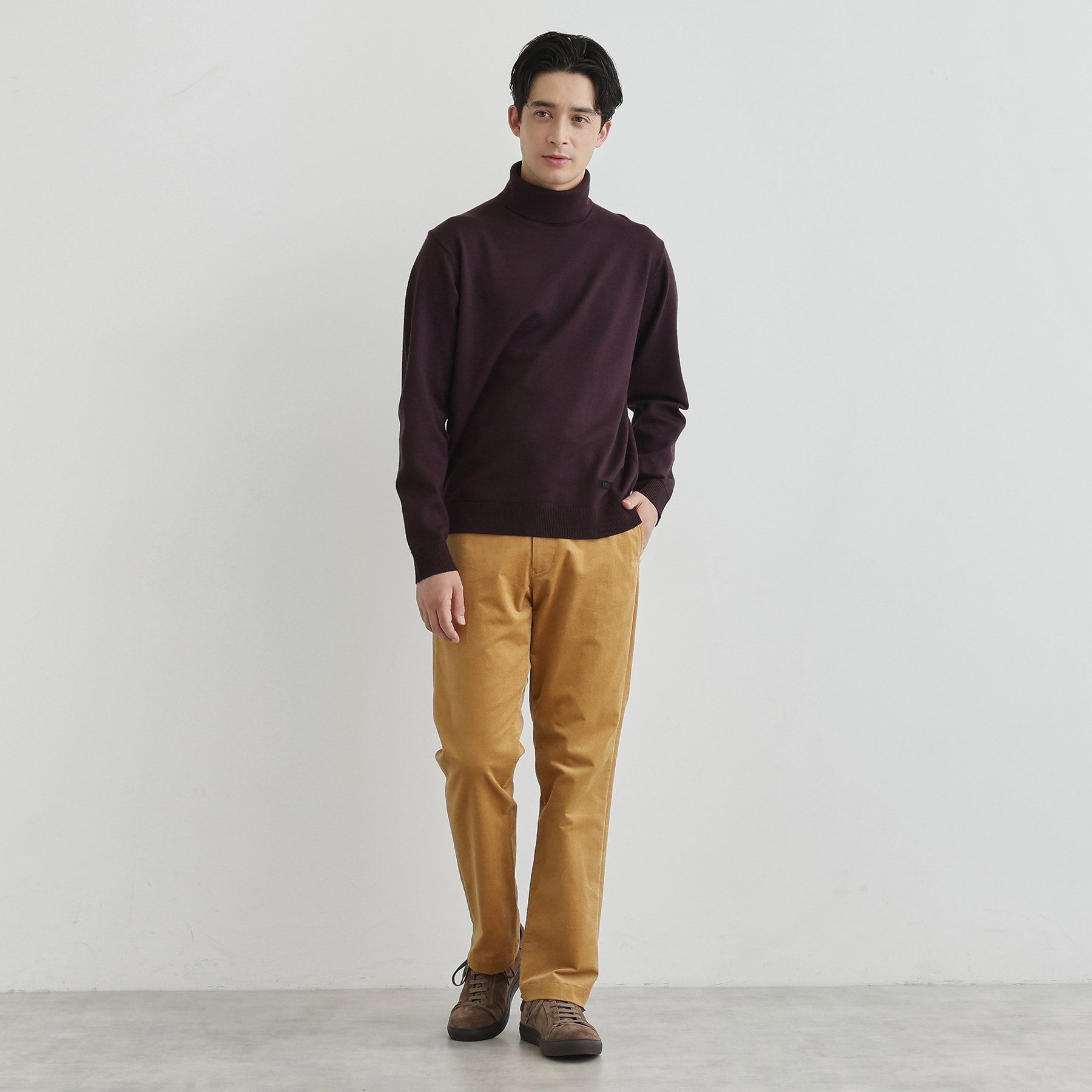 タケオキクチ TAKEO KIKUCHI サイドゴアストレッチコーデュロイパンツ （モカブラウン(042)） モカブラウン(042)