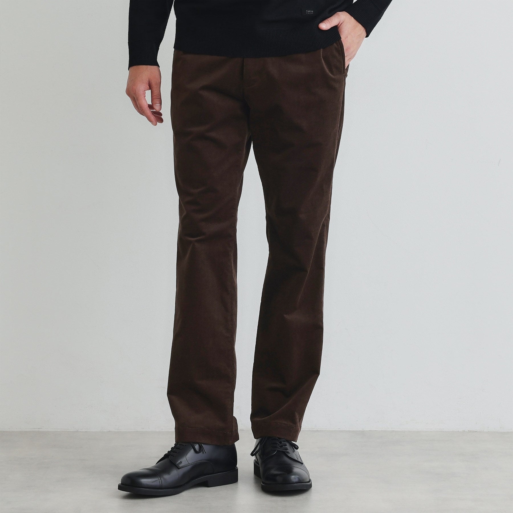 タケオキクチ TAKEO KIKUCHI サイドゴアストレッチコーデュロイパンツ （モカブラウン(042)） モカブラウン(042)