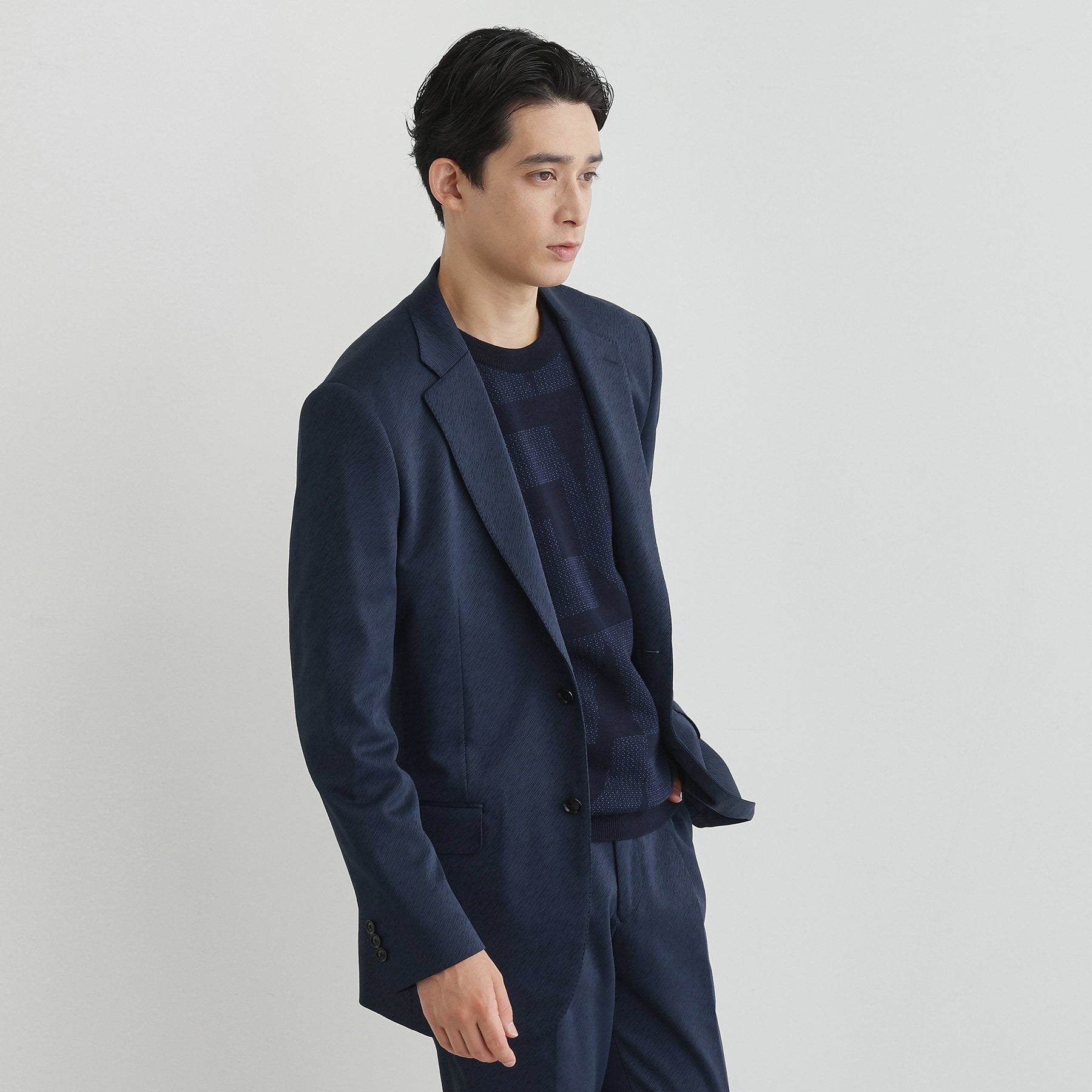 タケオキクチ TAKEO KIKUCHI 楊柳カルゼ ジャケット （ブラック(019)） ブラック(019)