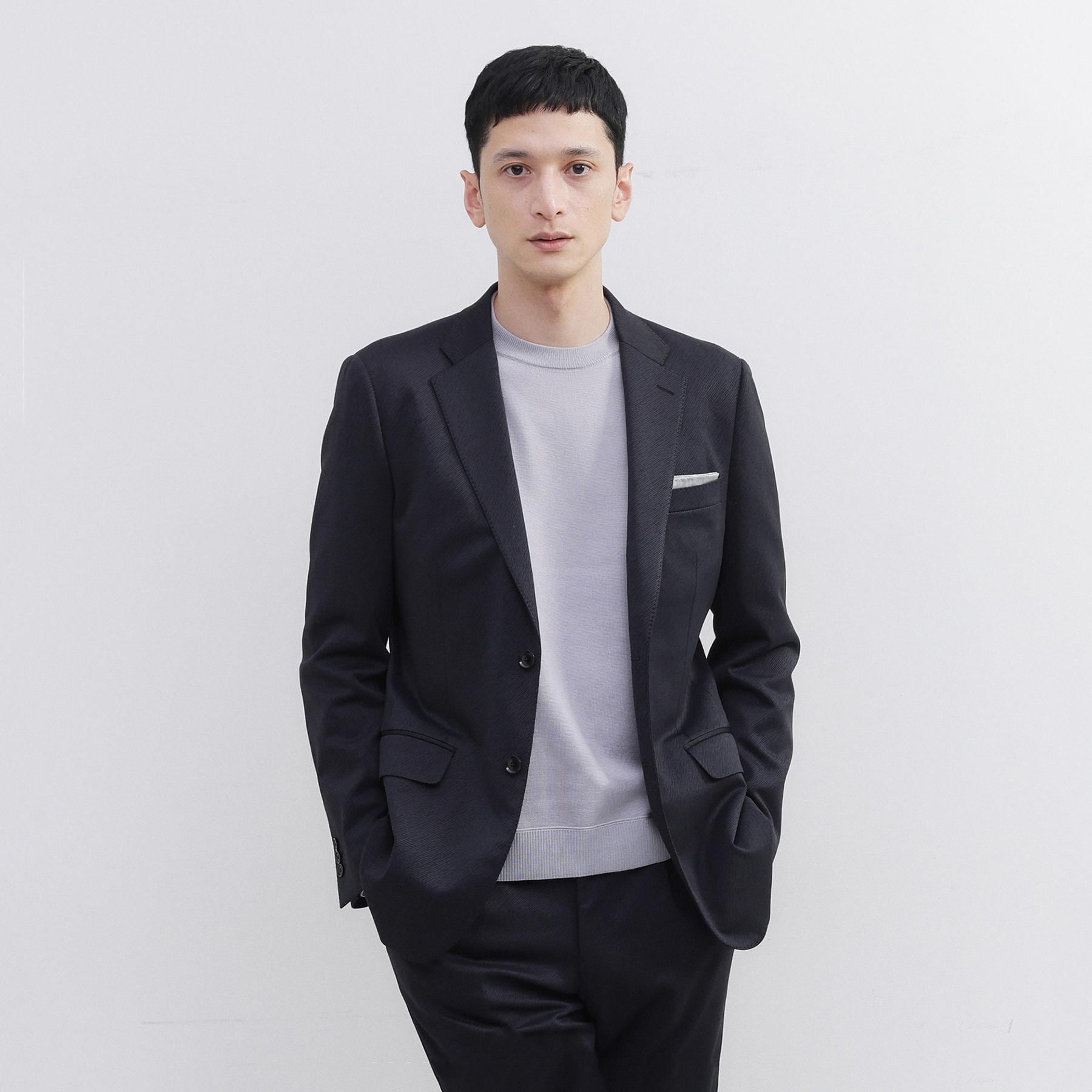 タケオキクチ TAKEO KIKUCHI 楊柳カルゼ ジャケット （ブラック(019)） ブラック(019)