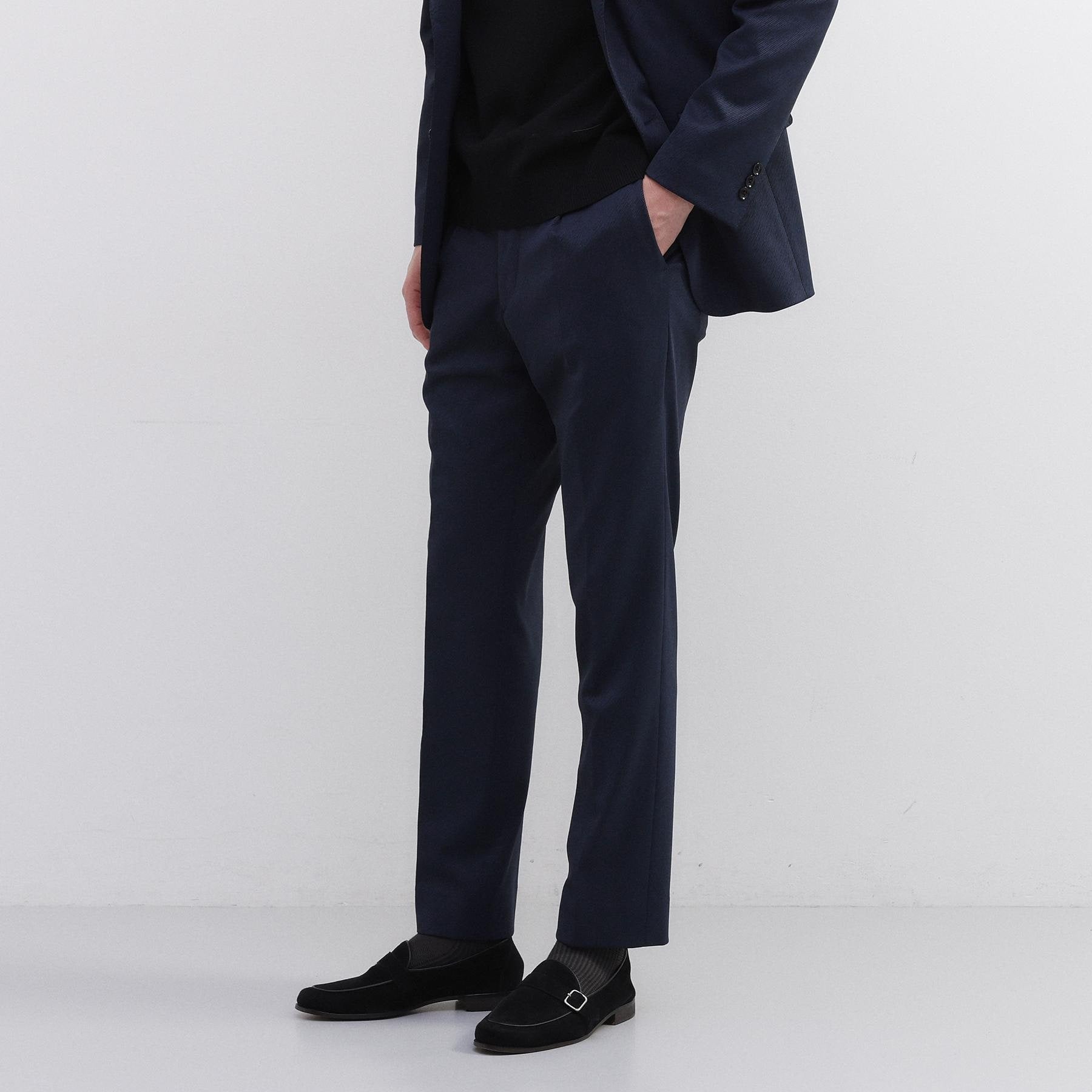 タケオキクチ TAKEO KIKUCHI 楊柳カルゼ パンツ （ネイビー(094)） ネイビー(094)