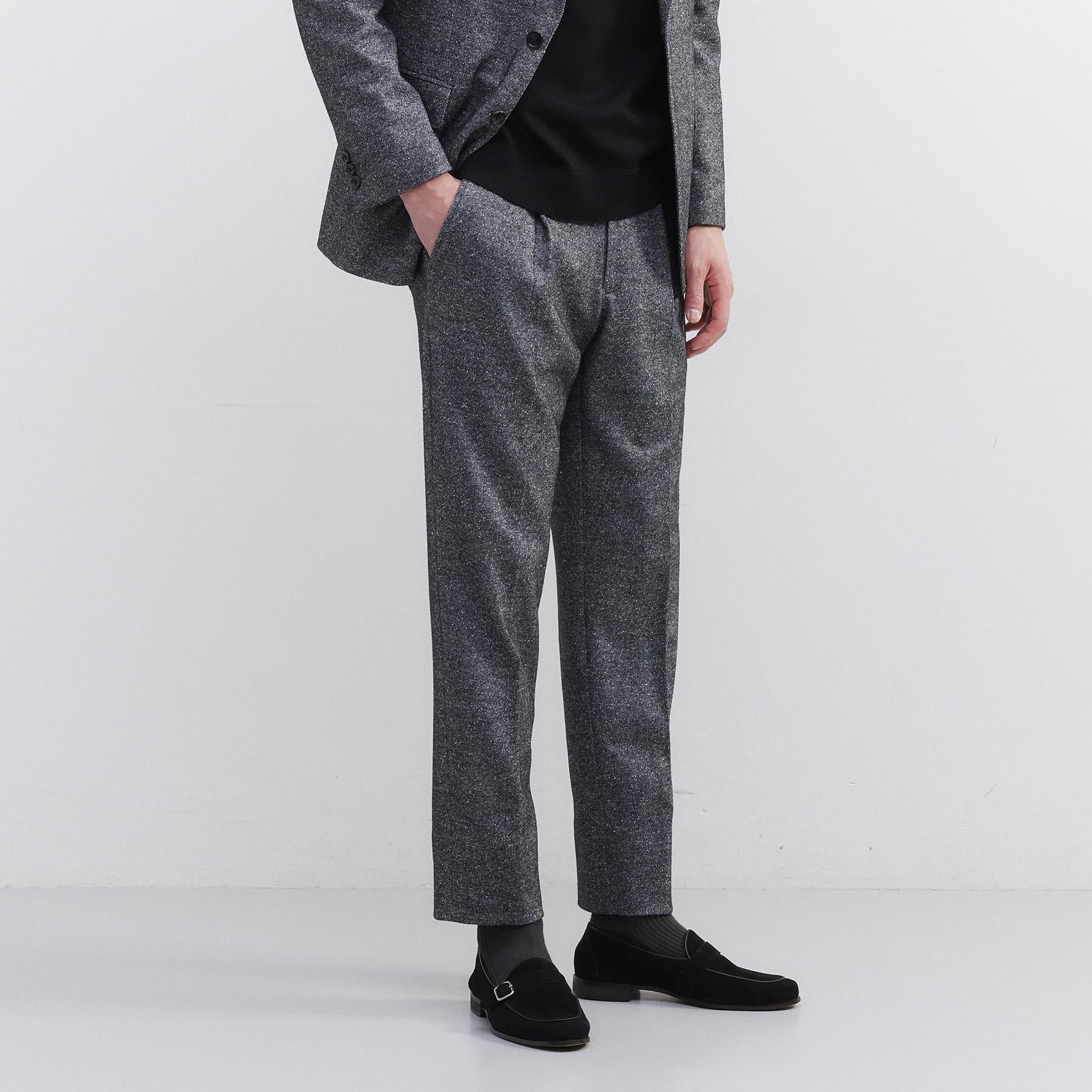 タケオキクチ TAKEO KIKUCHI 尾州織 シルクネップジャージ パンツ （チャコールグレー(014)） チャコールグレー(014)