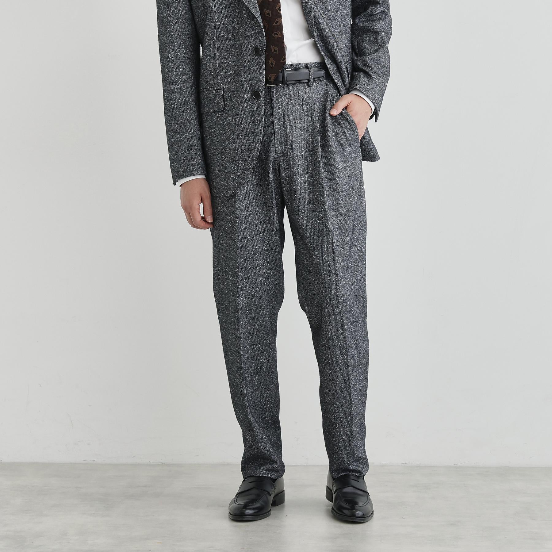 タケオキクチ TAKEO KIKUCHI 尾州織 シルクネップジャージ パンツ （チャコールグレー(014)） チャコールグレー(014)