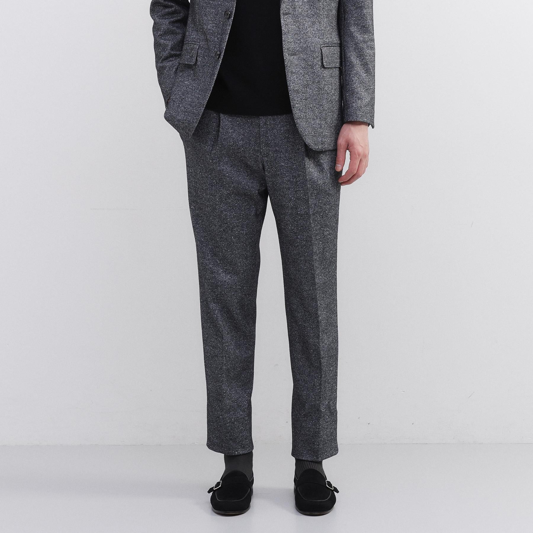 タケオキクチ TAKEO KIKUCHI 尾州織 シルクネップジャージ パンツ （チャコールグレー(014)） チャコールグレー(014)