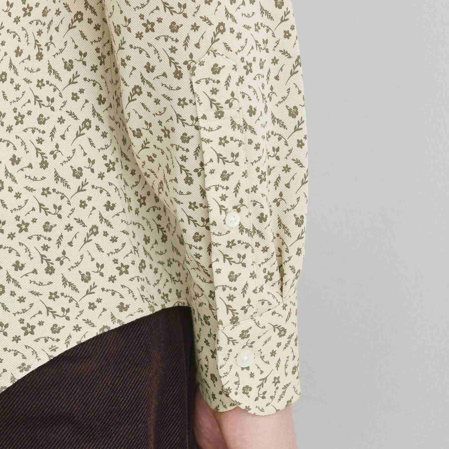 タケオキクチ TAKEO KIKUCHI クールマックス 鹿の子 プリント シャツ （ホワイト(001)） ホワイト(001)