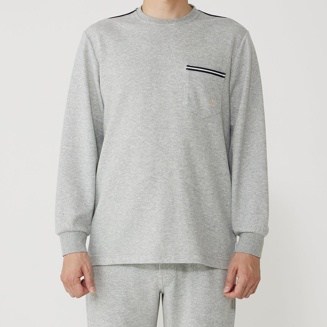 タケオキクチ TAKEO KIKUCHI 長袖クルーネックパジャマ （モクグレー） モクグレー