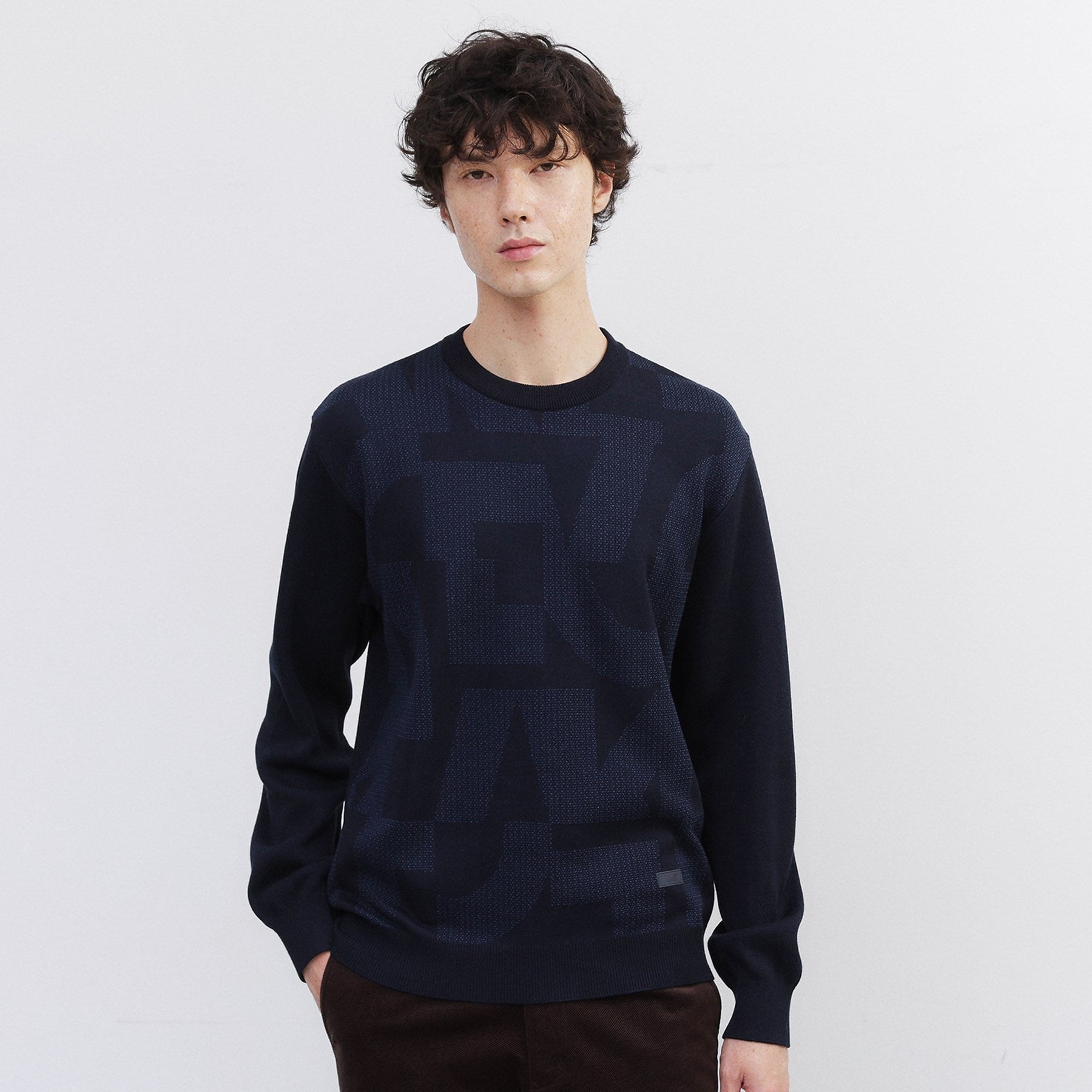 タケオキクチ TAKEO KIKUCHI ダブル ジャカード ニット （モカブラウン(242)） モカブラウン(242)