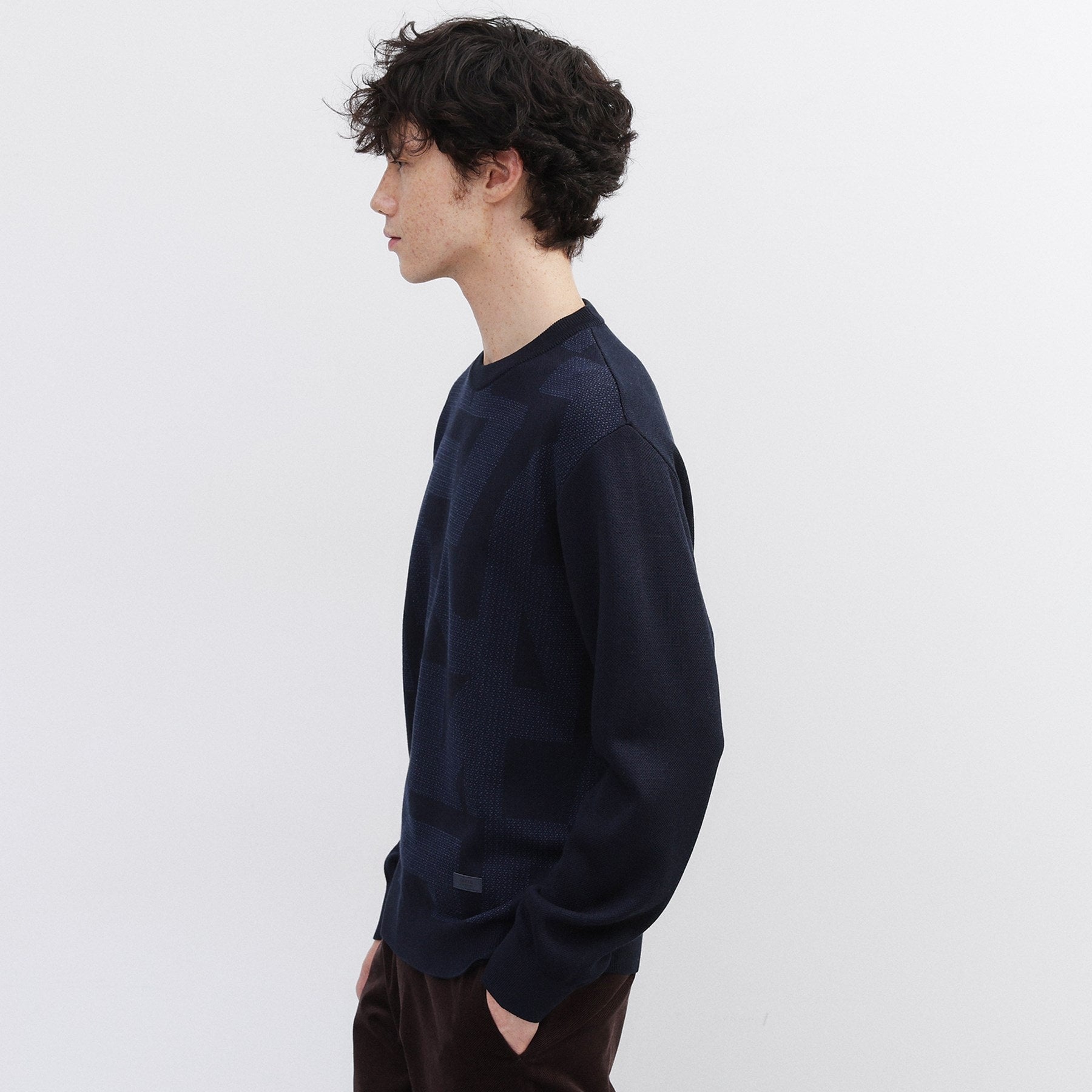 タケオキクチ TAKEO KIKUCHI ダブル ジャカード ニット （モカブラウン(242)） モカブラウン(242)