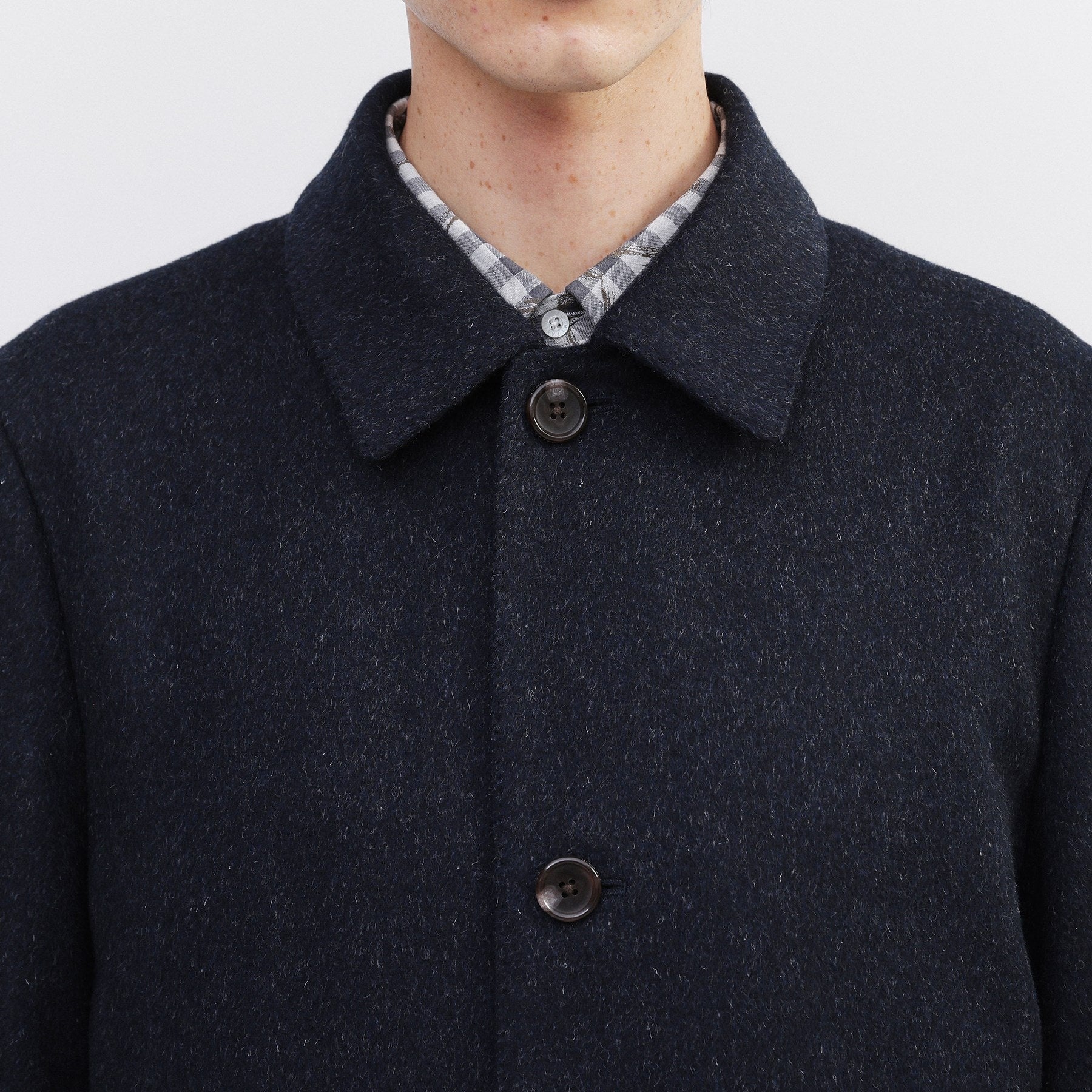 タケオキクチ TAKEO KIKUCHI カシミヤブレンド ビーバー調ステンカラーコート （ブラック(119)） ブラック(119)