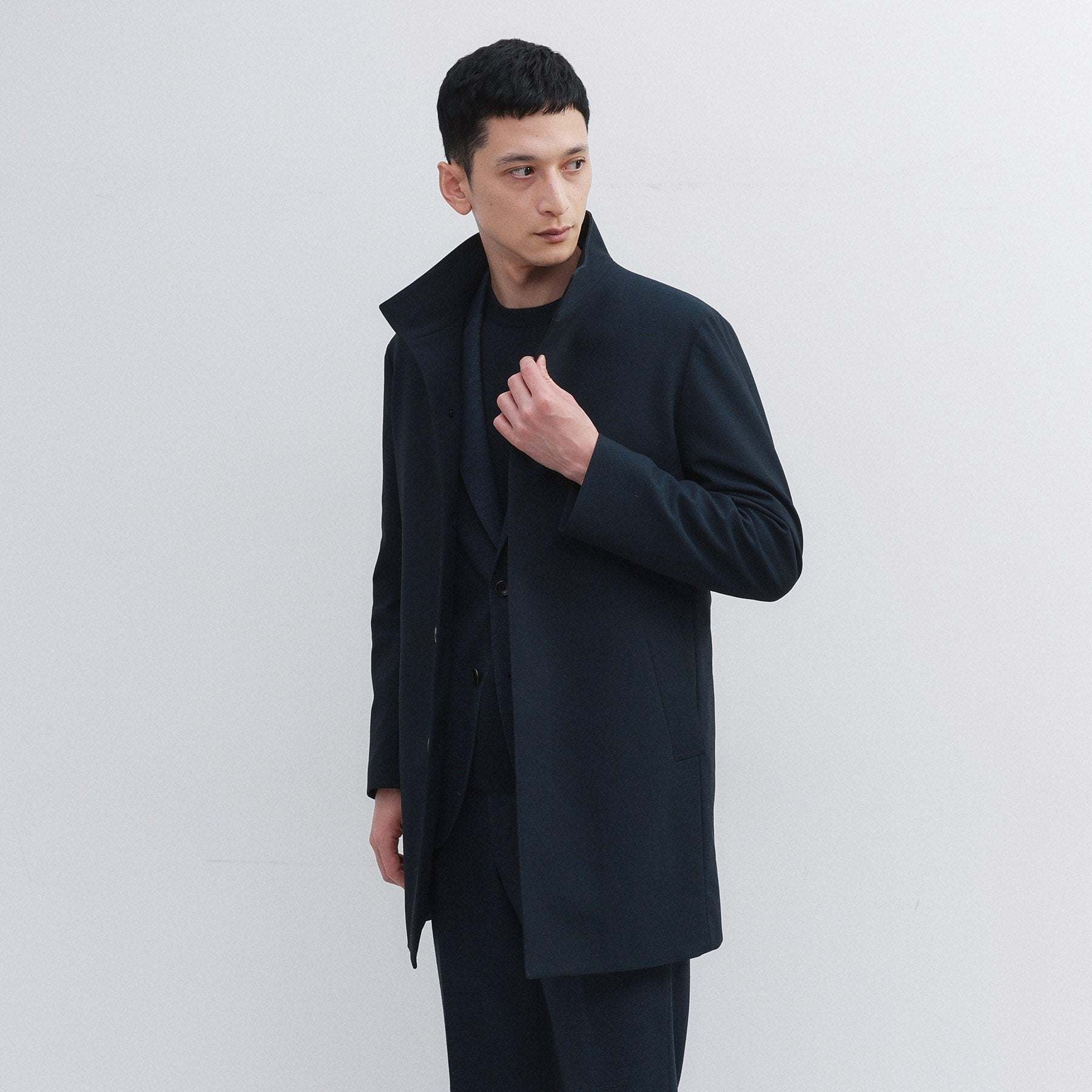 タケオキクチ TAKEO KIKUCHI 【Sサイズ～】【ダウンライナー付き】ドビースタンドカラーコート （ネイビー(094)） ネイビー(094)